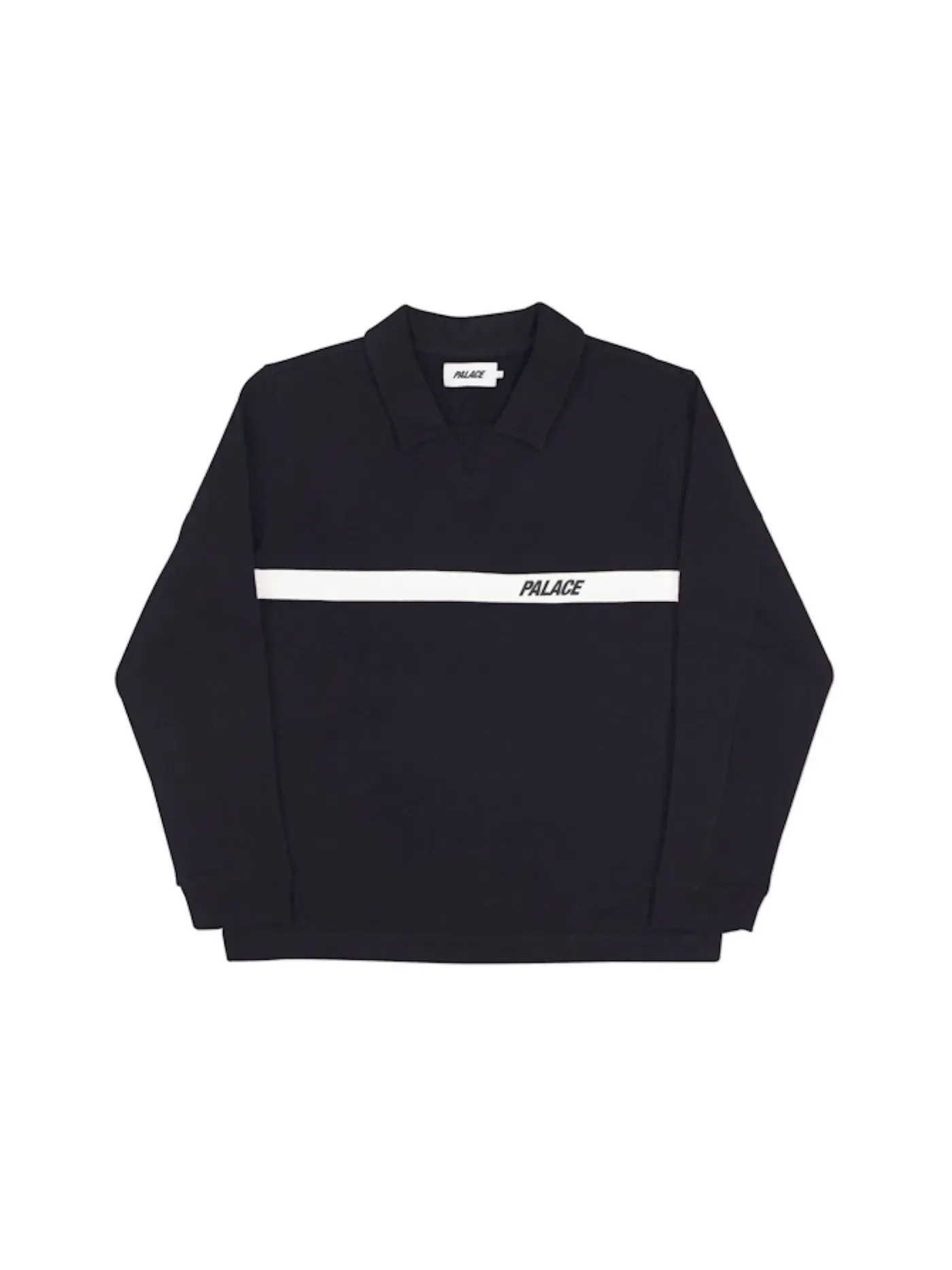 Мужская футболка Palace Jersey Drill Top Palace — изображение 1 из 2, черный/белый