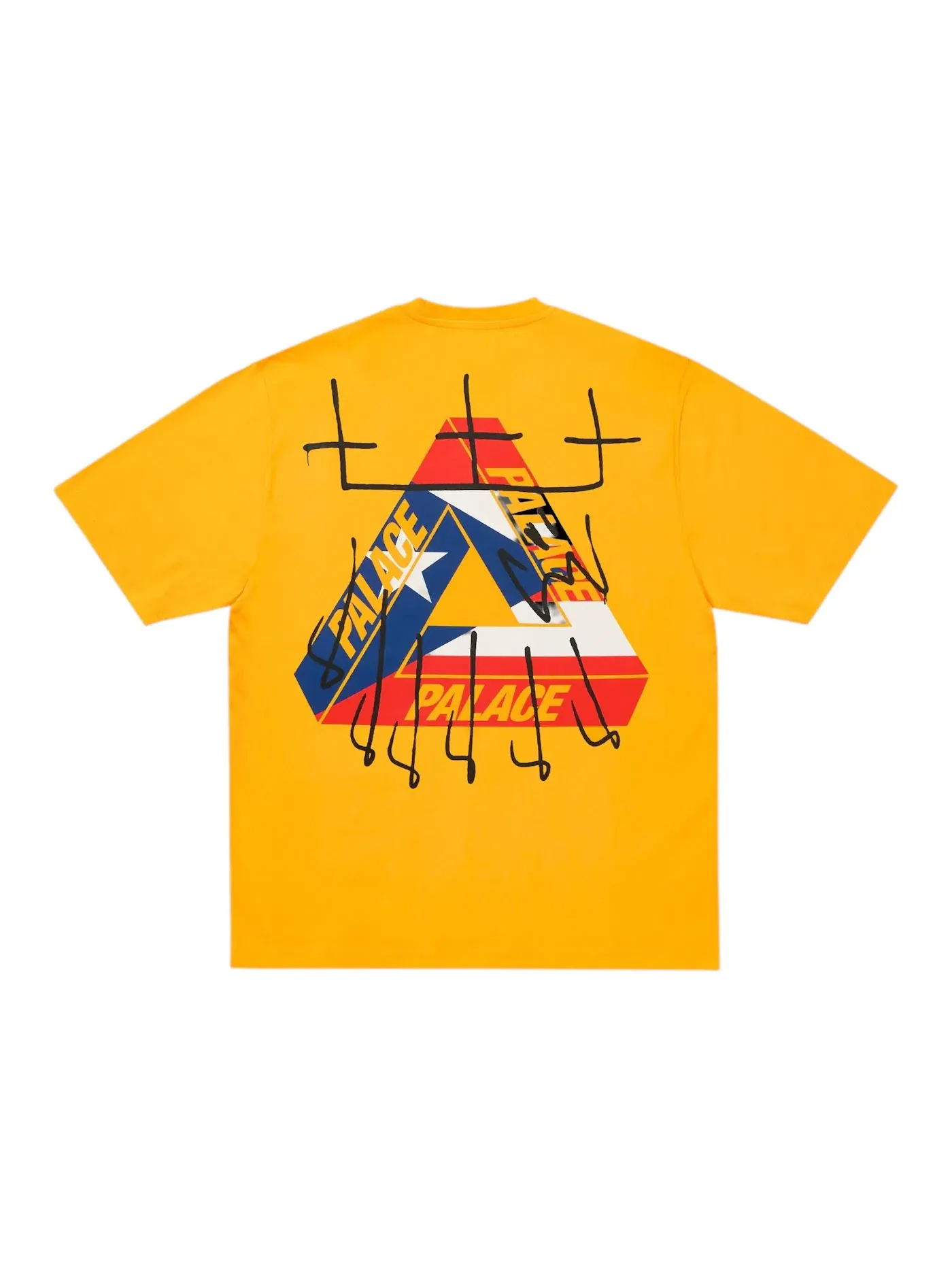 Мужская футболка с принтом Palace T-Shirt — изображение 1 из 2, желтый