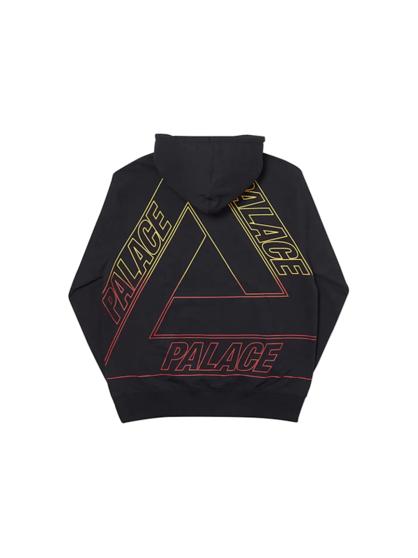 Мужское худи с принтом Palace Linear Triple Fade Hood — изображение 2 из 2, черный