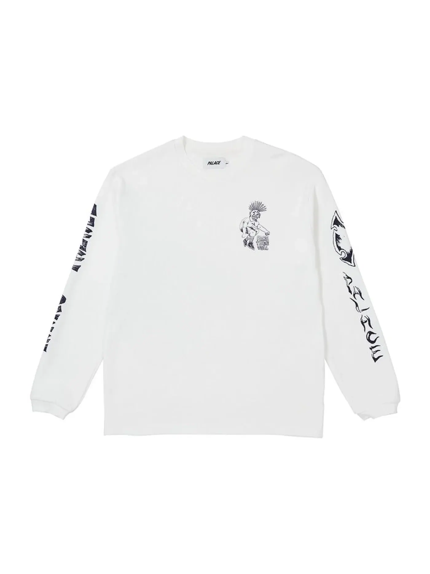 Мужская футболка с длинным рукавом с принтом Longsleeve Palace — изображение 2 из 2, белый