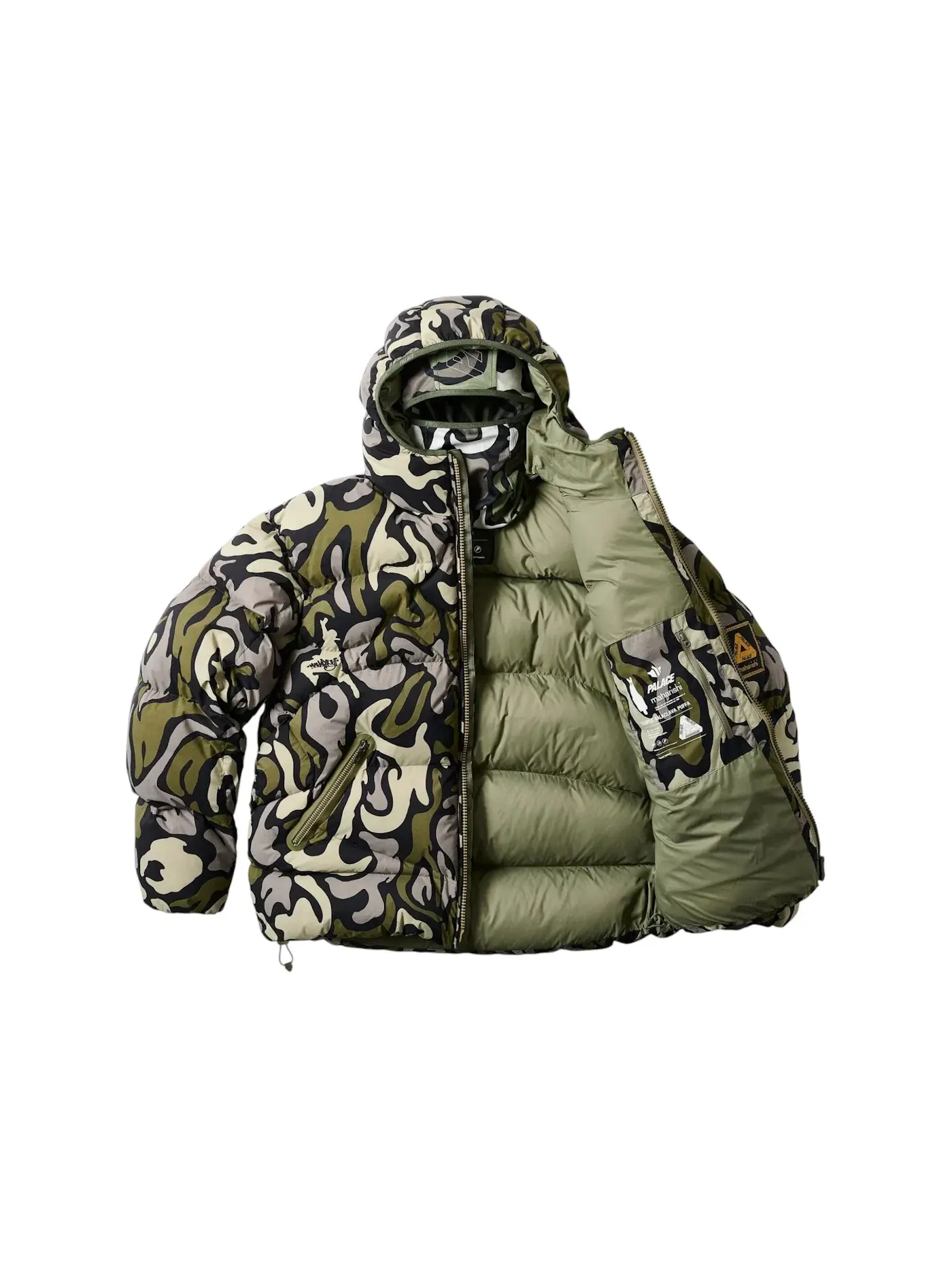 Мужская куртка пуховая с камуфляжным принтом Temple Puffa Jacket Palace, DPM Kor Om — изображение 3 из 3