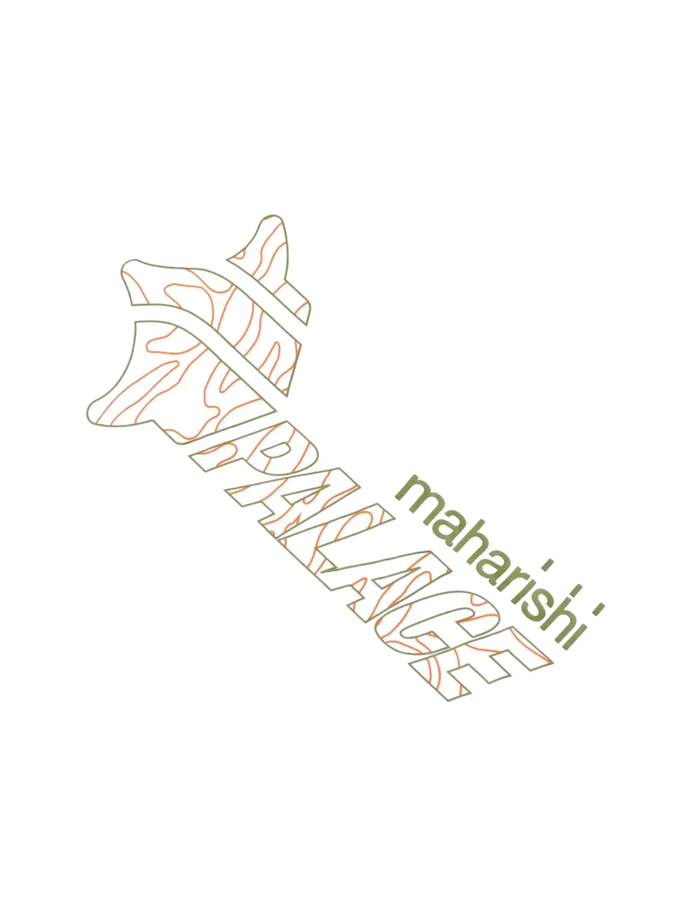 Мужская футболка с принтом Palace Maharishi Temple Star — изображение 3 из 3, белый