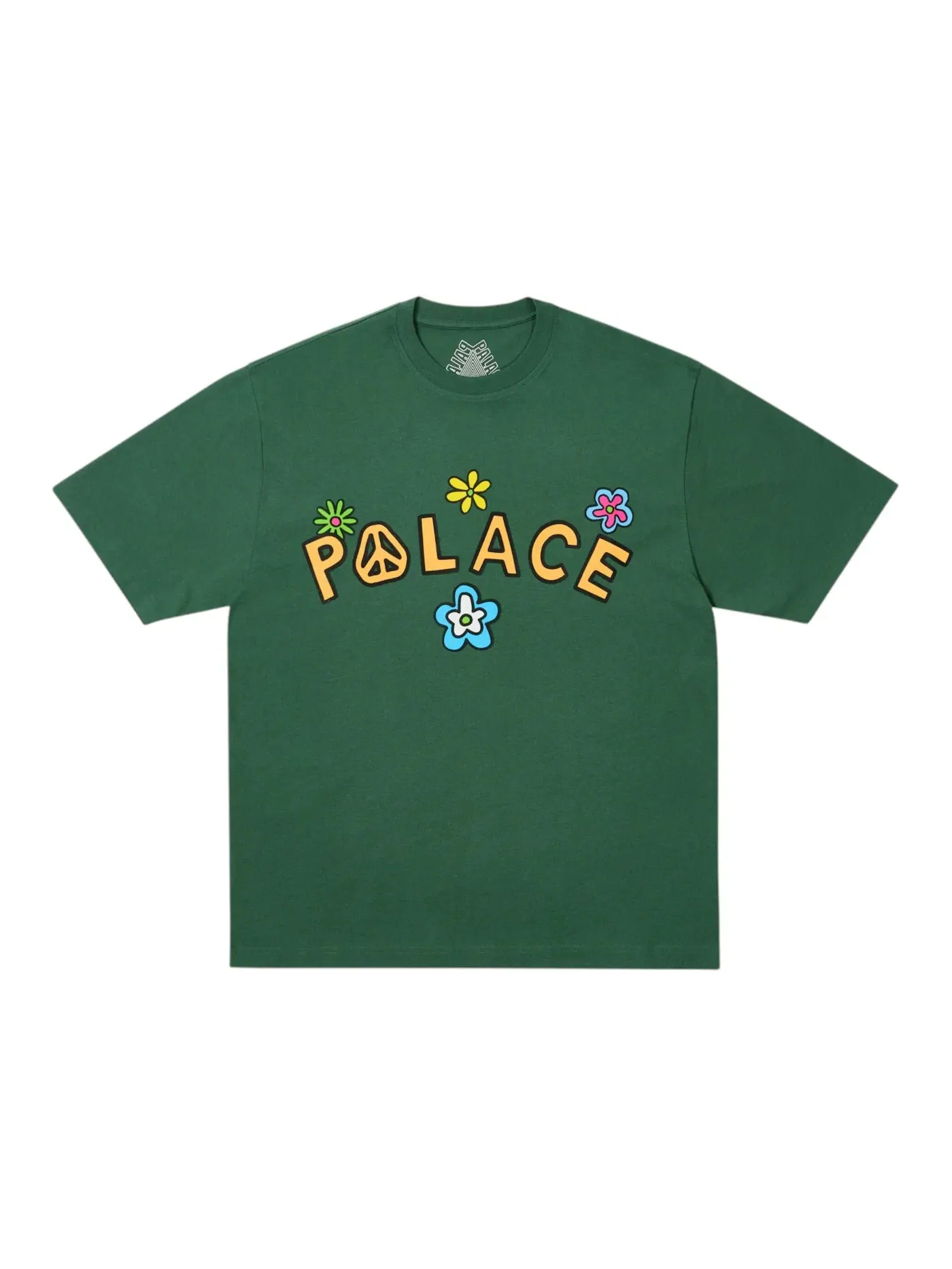 Мужская футболка с принтом Palace Me Myself And Tri T-Shirt — изображение 2 из 2, зеленый