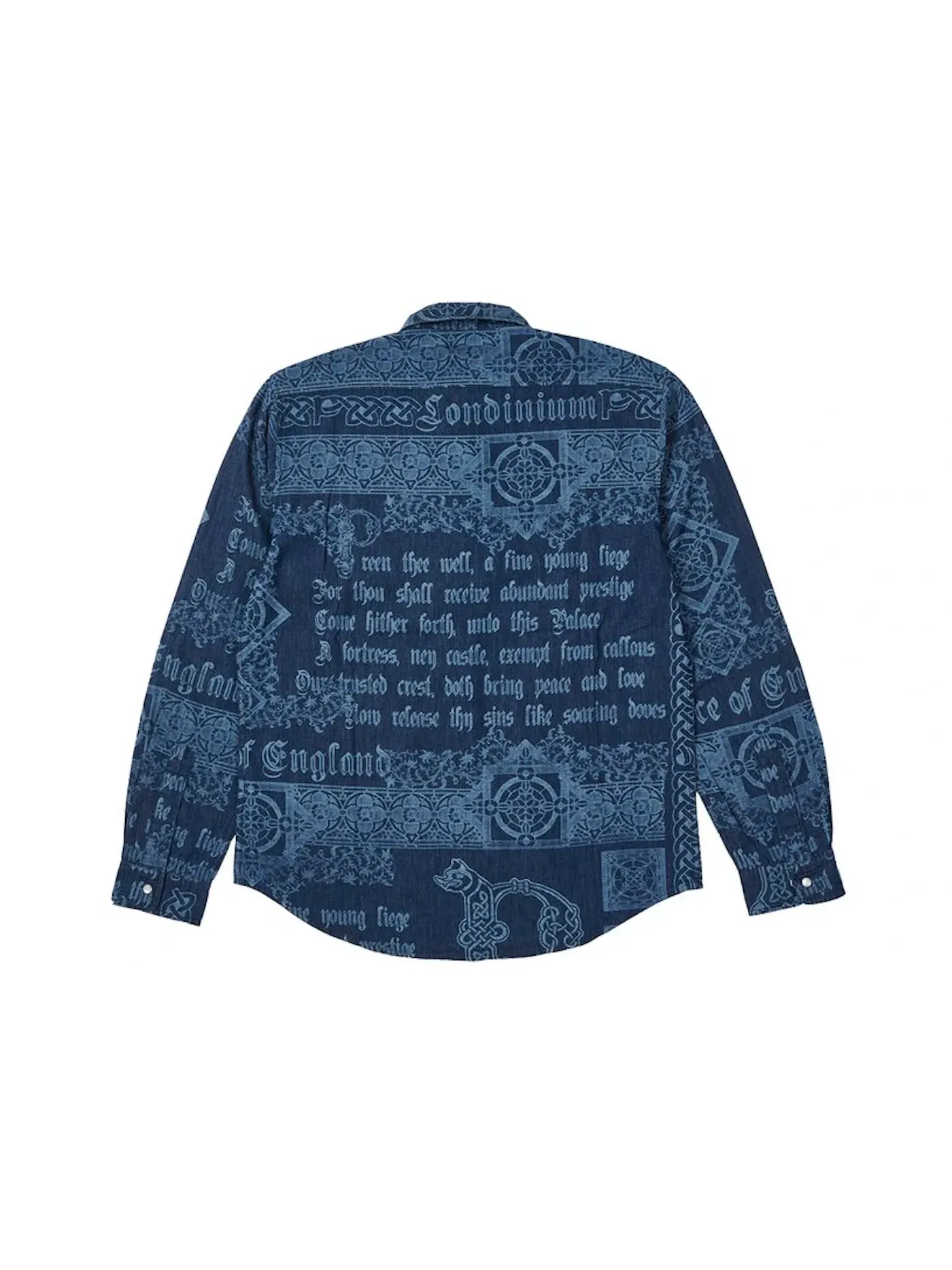 Мужская рубашка с принтом Palace Shirt — изображение 2 из 2, синий