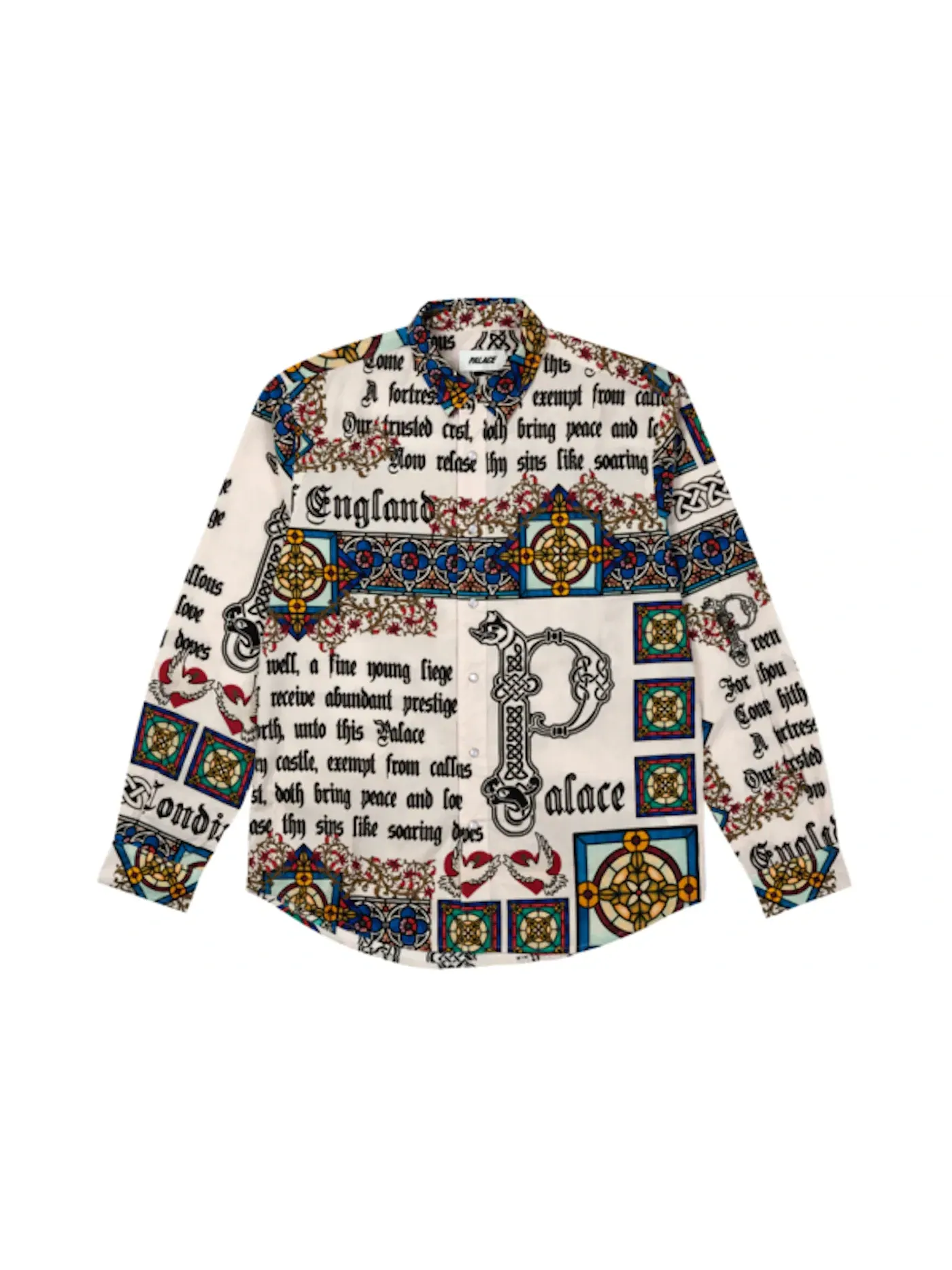 Мужская рубашка с длинным рукавом Palace Shirt — изображение 1 из 2, белый
