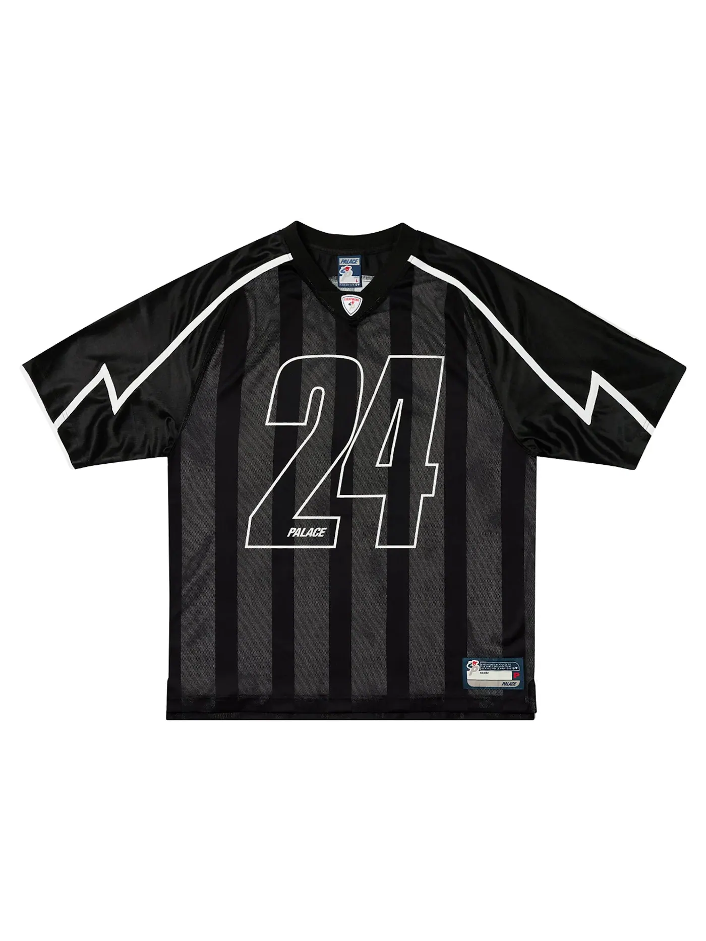 Мужская футболка с принтом Palace Meshy Stripe Jersey — изображение 1 из 3, черный