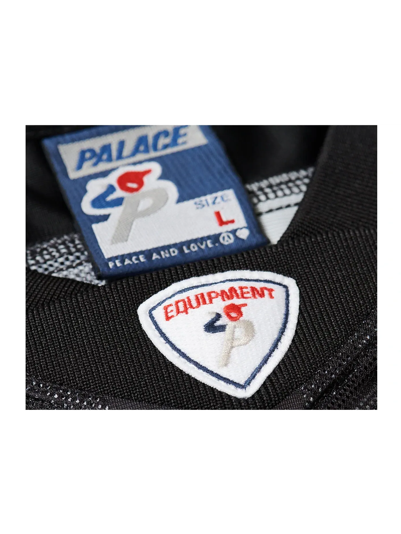 Мужская футболка с принтом Palace Meshy Stripe Jersey — изображение 3 из 3, черный
