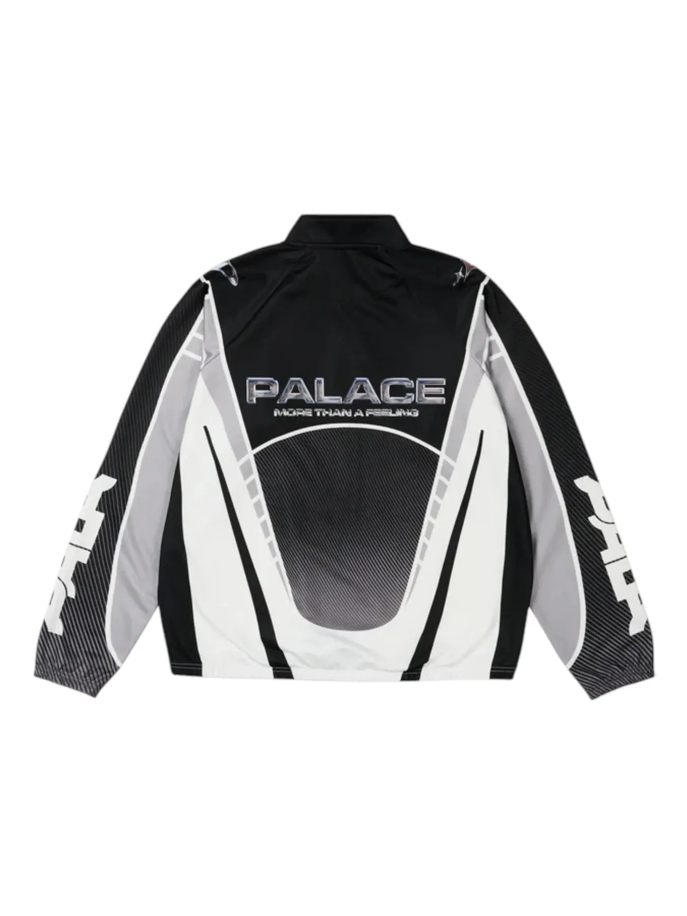 Мужская куртка-бомбер с принтом Palace More Than A Cycling Zip Jacket — изображение 2 из 2, черный/серебристый