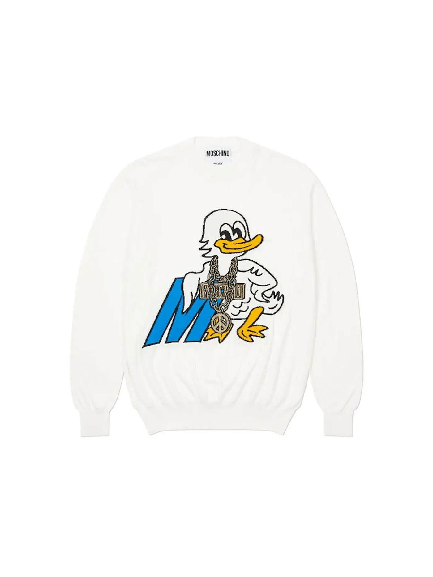 Мужской джемпер с круглым вырезом Palace Jumper — изображение 1 из 2, белый