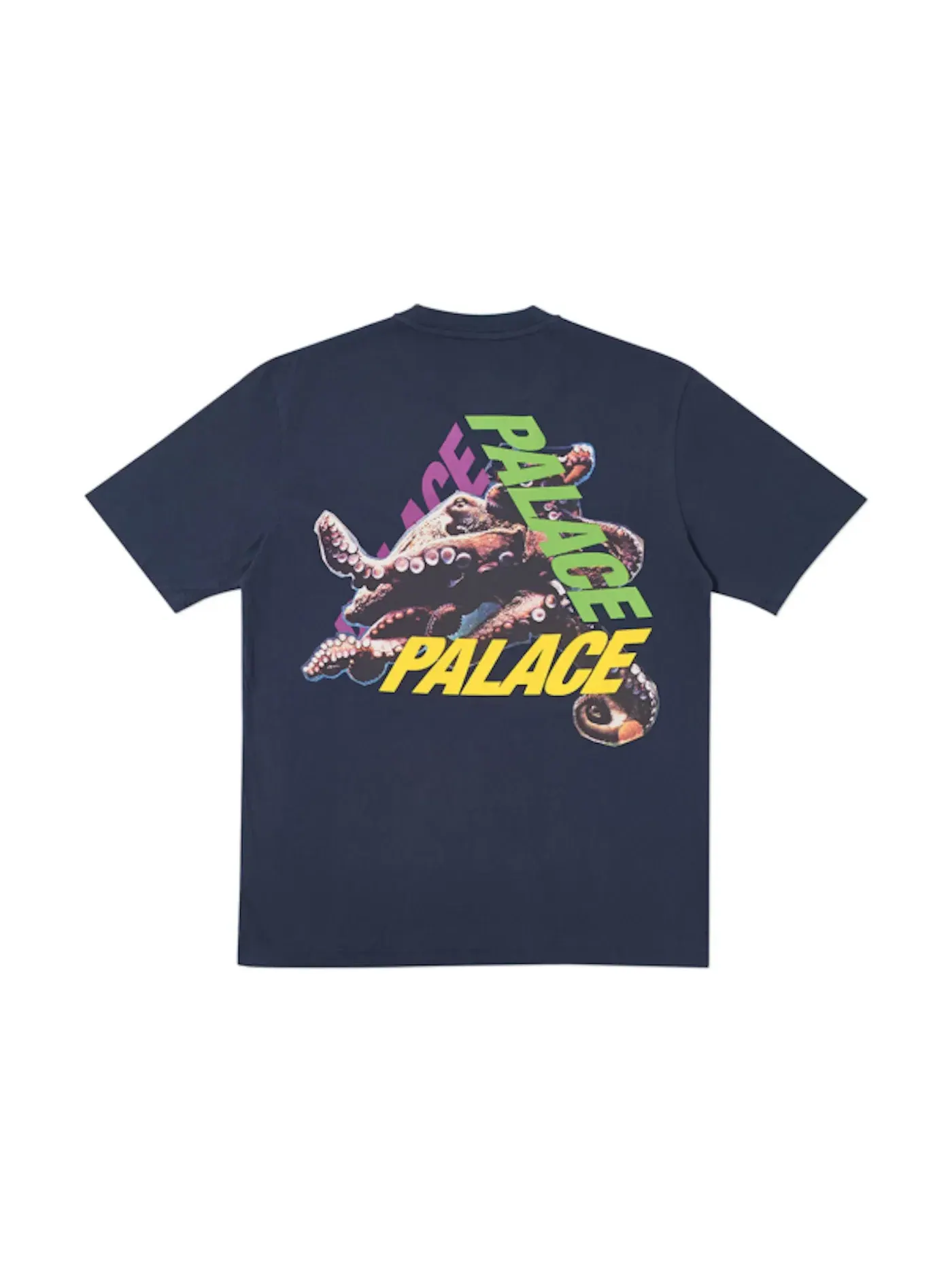 Мужская футболка с принтом Palace Octo T-Shirt Navy — изображение 2 из 2, темно-синий