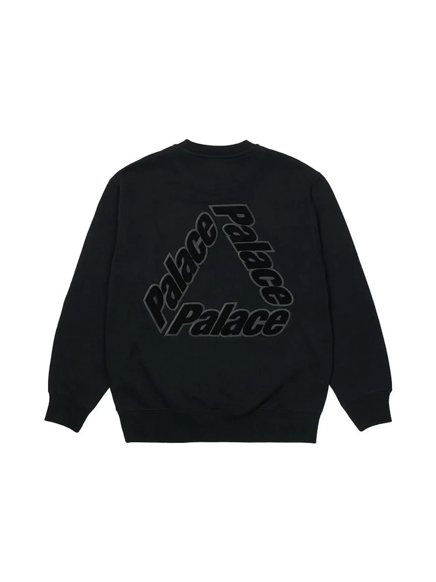 Мужской свитшот с велюровым принтом Palace P-3 Chenille Crew — изображение 1 из 2, черный