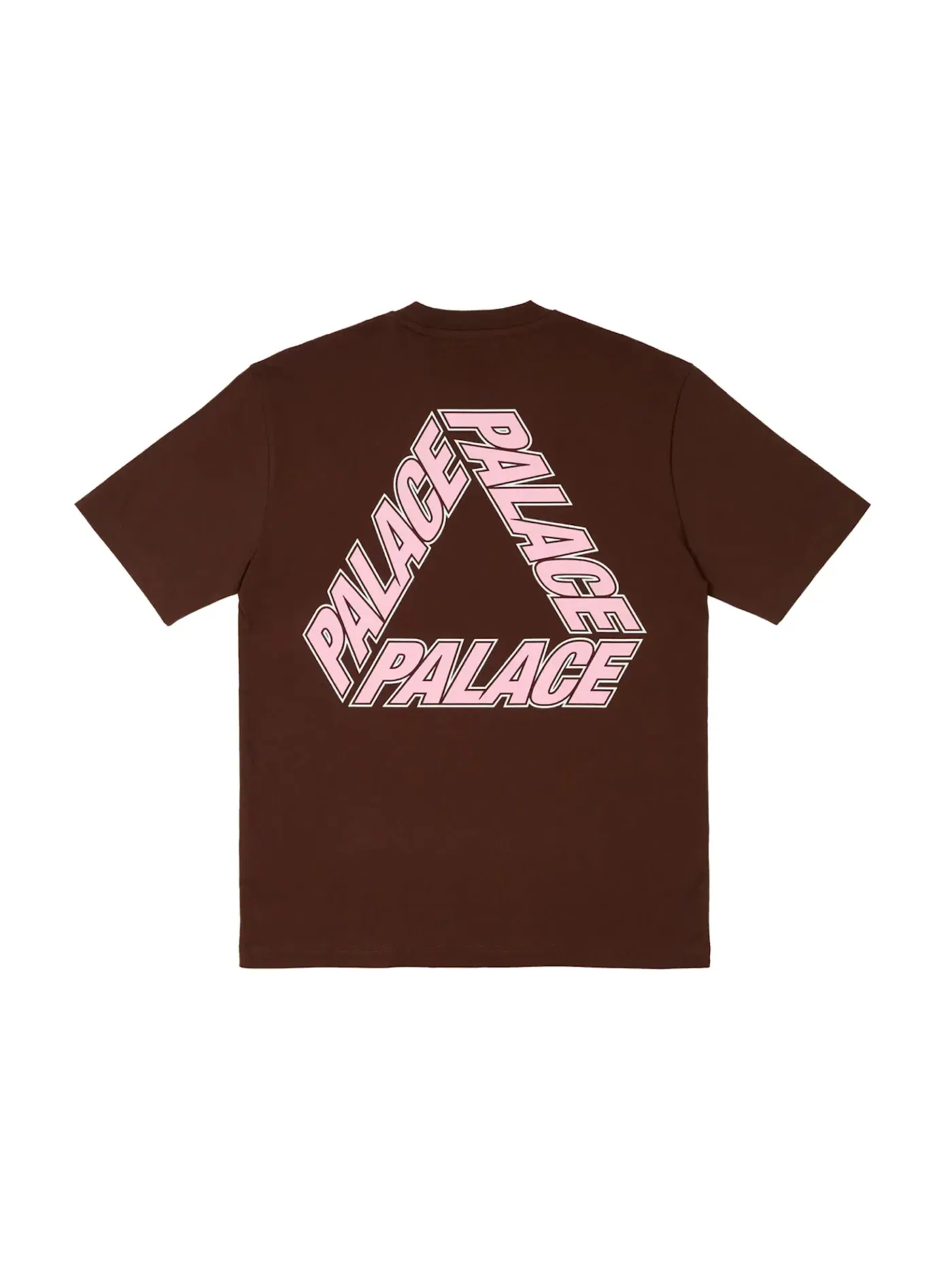 Мужская футболка с принтом Palace P-3 Outline T-Shirt — изображение 1 из 2, коричневый