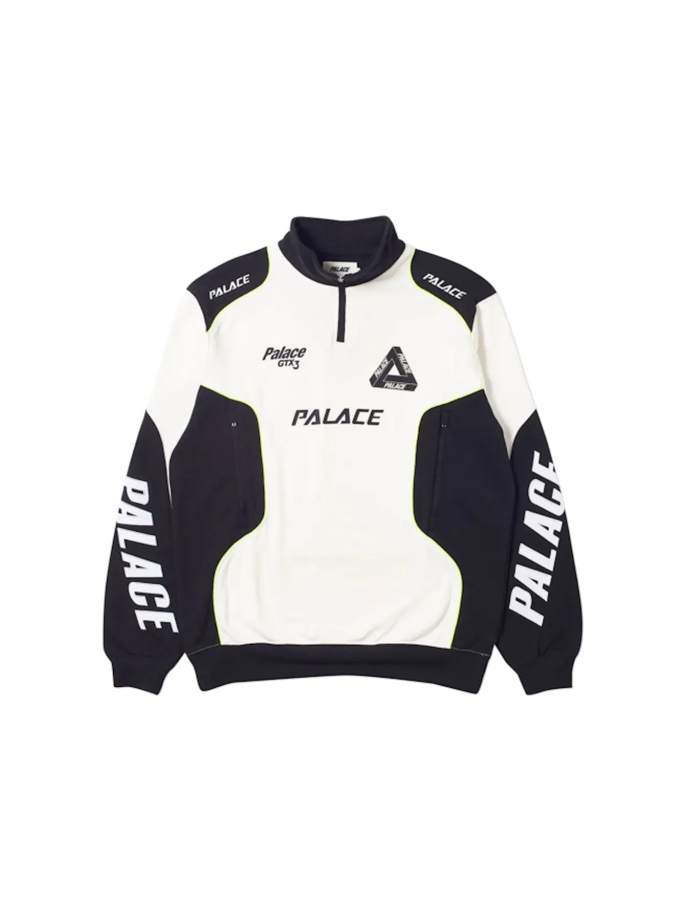 Мужская куртка с принтом Palace P Racer Top White/Black — изображение 1 из 2, белый/черный