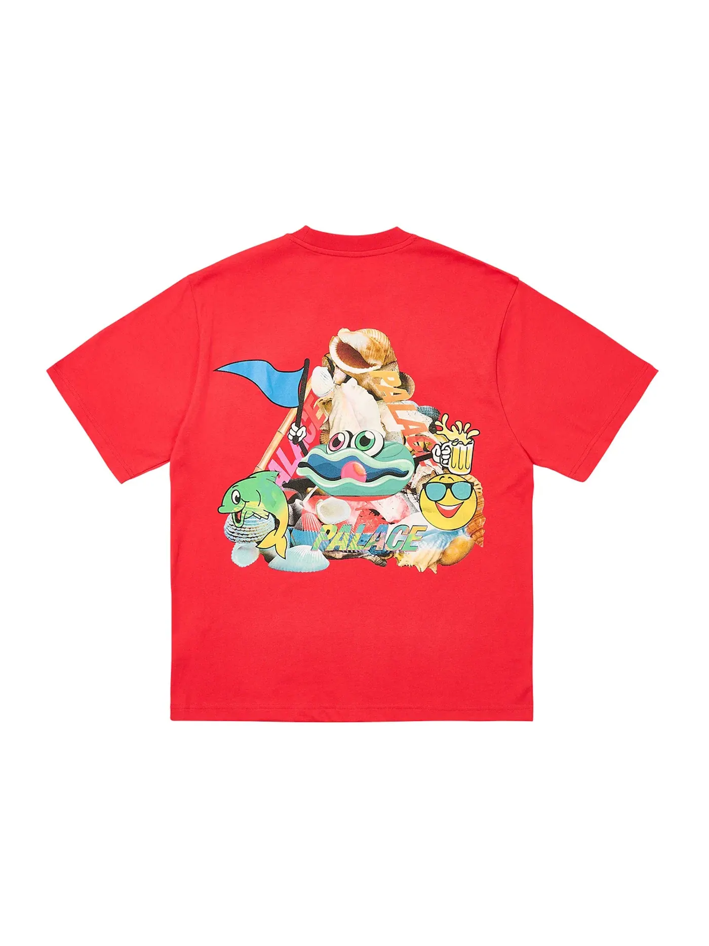 Мужская футболка с принтом Palace T-Shirt — изображение 1 из 2, красный