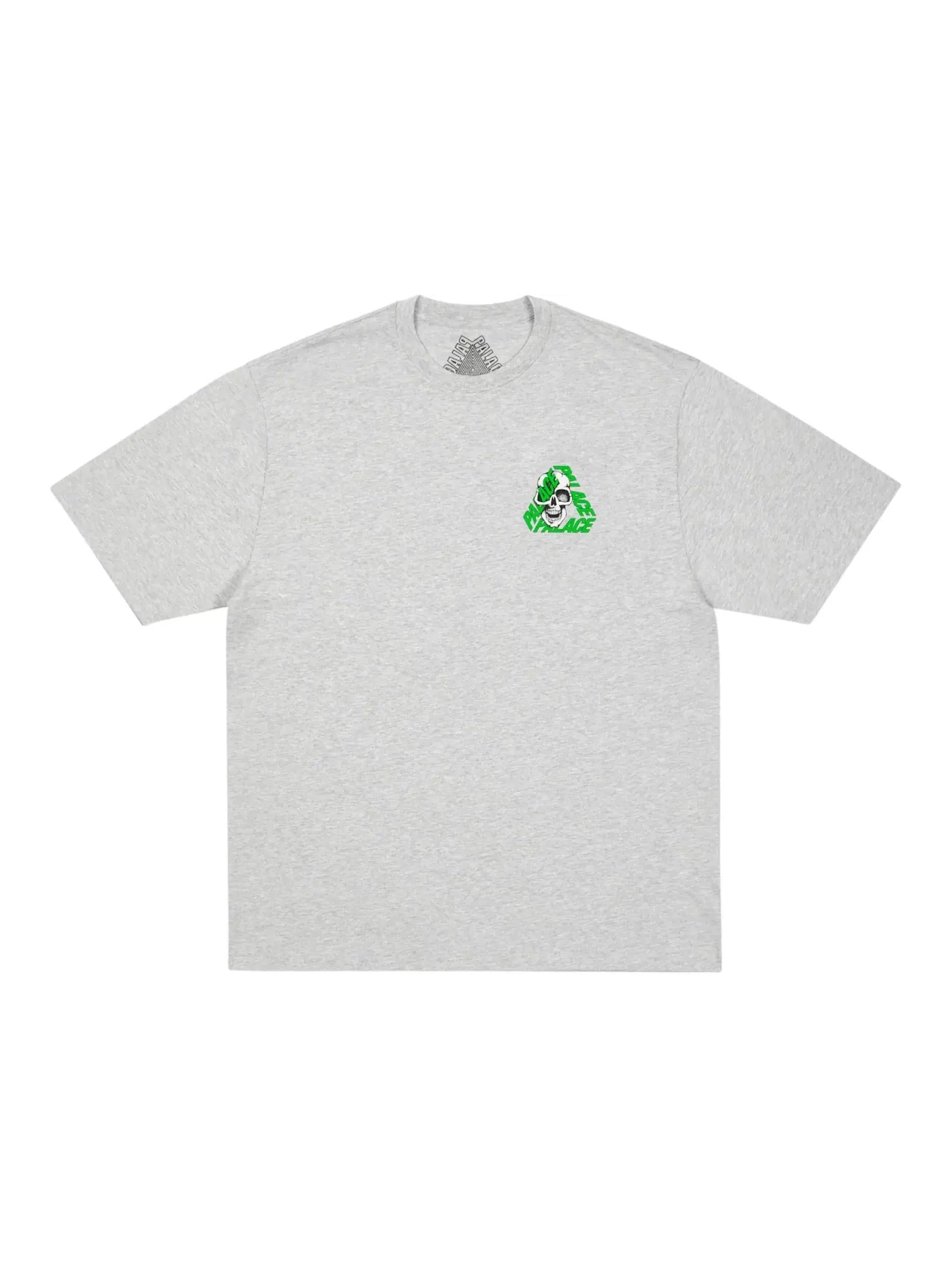 Мужская футболка с принтом Palace P3 Skull T-shirt — изображение 2 из 2, серый