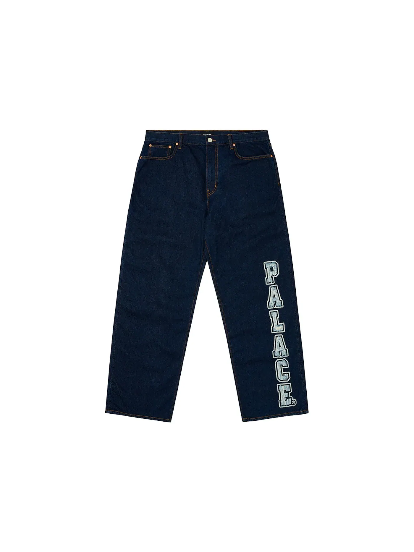 Мужские джинсы свободного кроя Palace P90 College Stress Baggy Jean — изображение 1 из 3, индиго