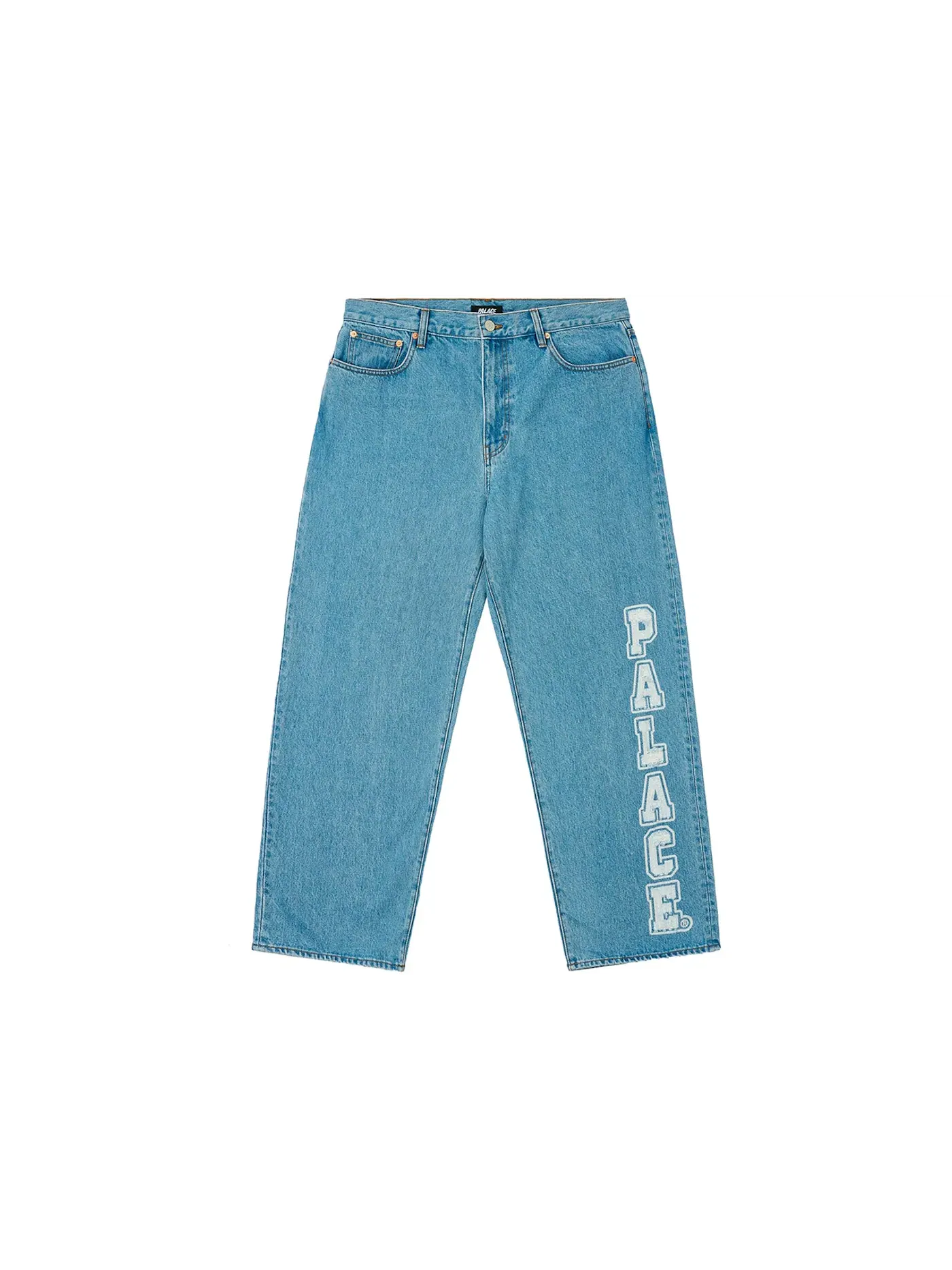 Мужские джинсы свободного кроя Palace P90 College Stress Baggy Jean, Stone Wash — изображение 1 из 2