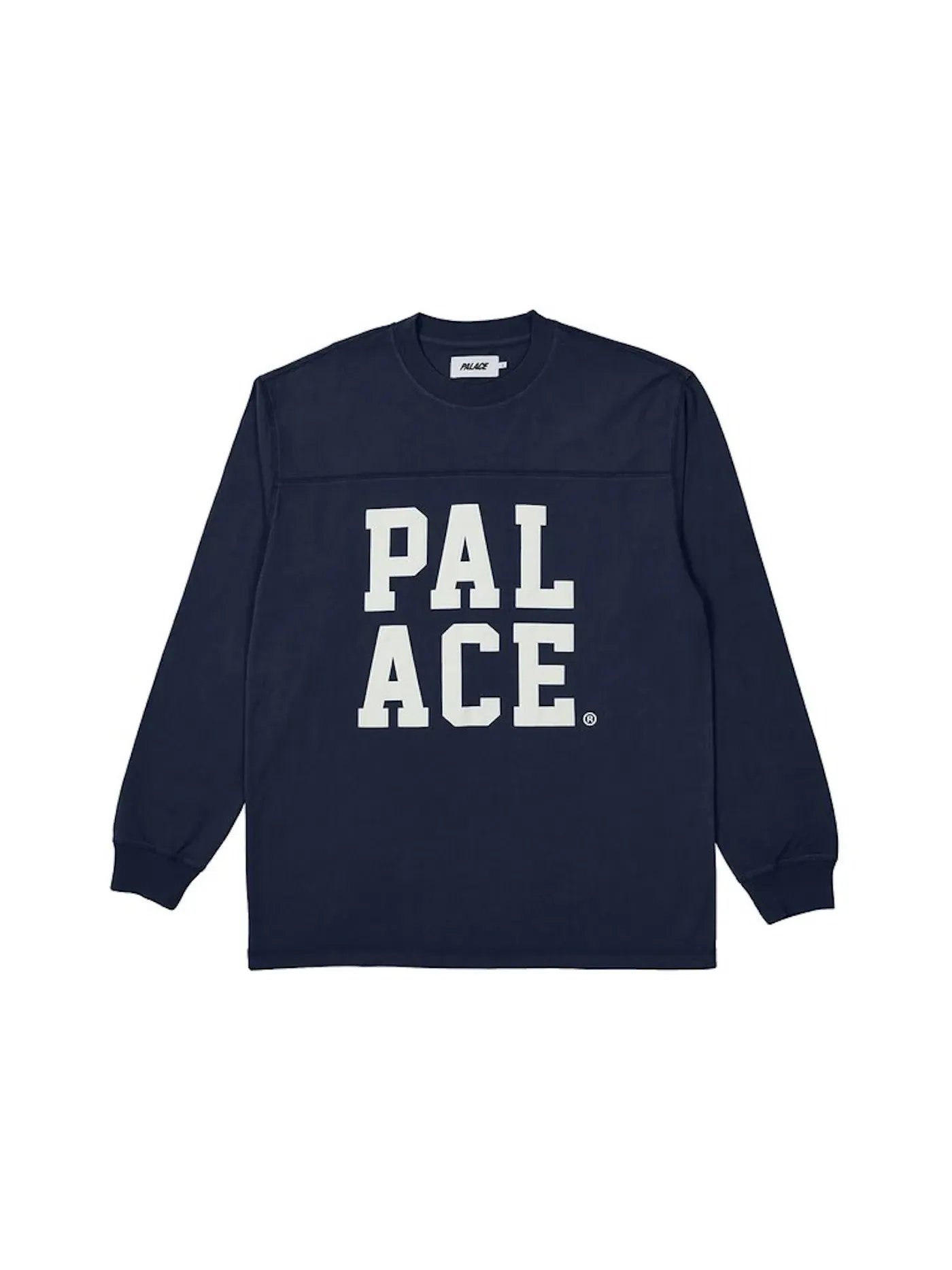 Мужской лонгслив с панельным дизайном Palace PAL ACE Panel Longsleeve — изображение 1 из 2, темно-синий