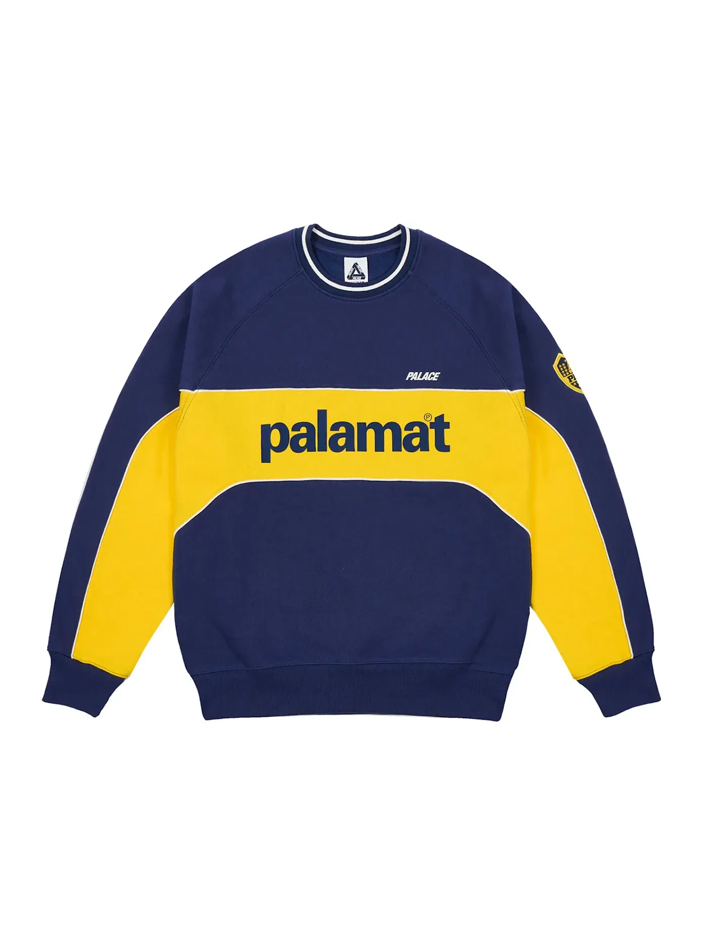 Мужская худи Palace Palamat Crew — изображение 1 из 2, темно-синий/желтый