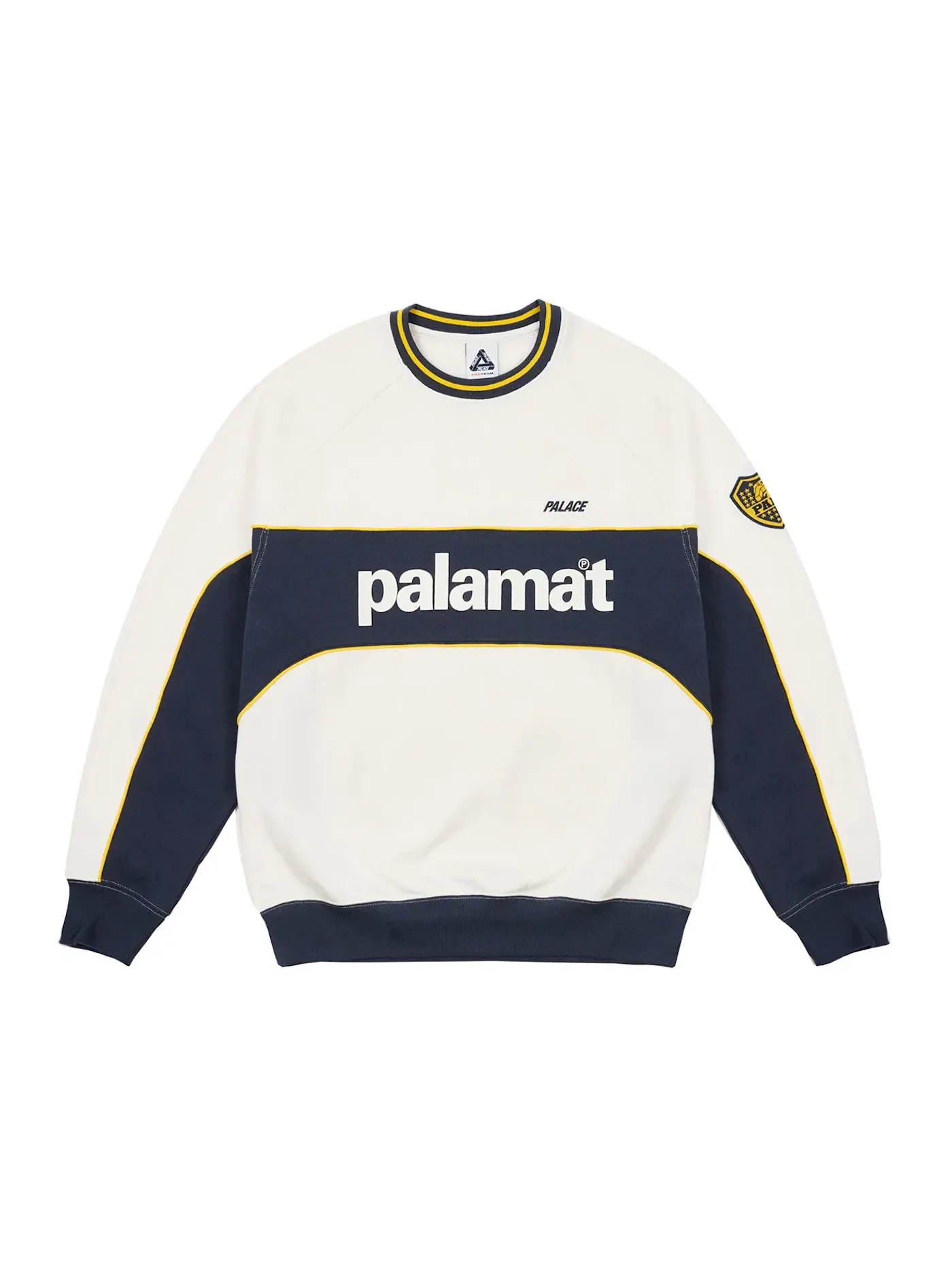 Мужской свитшот Palace Crew — изображение 1 из 2, белый/темно-синий