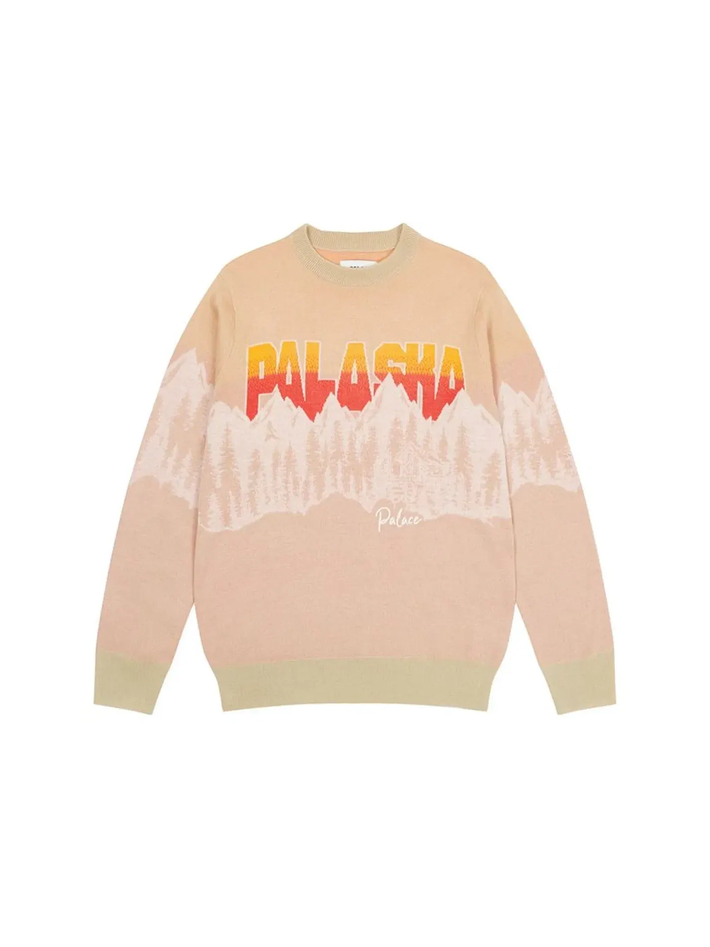 Мужской свитер с принтом Palace Palaska Knit — изображение 1 из 2, бежевый
