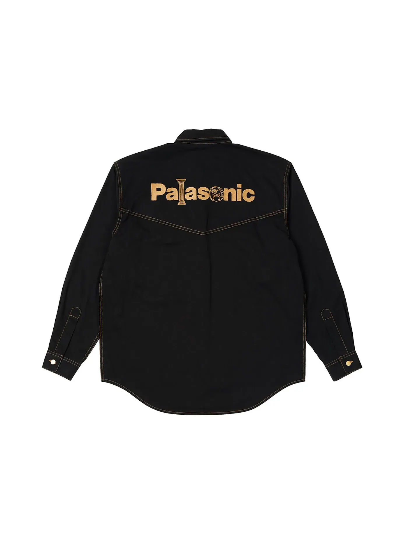Мужская рубашка с принтом Palace Shirt — изображение 2 из 2, черный