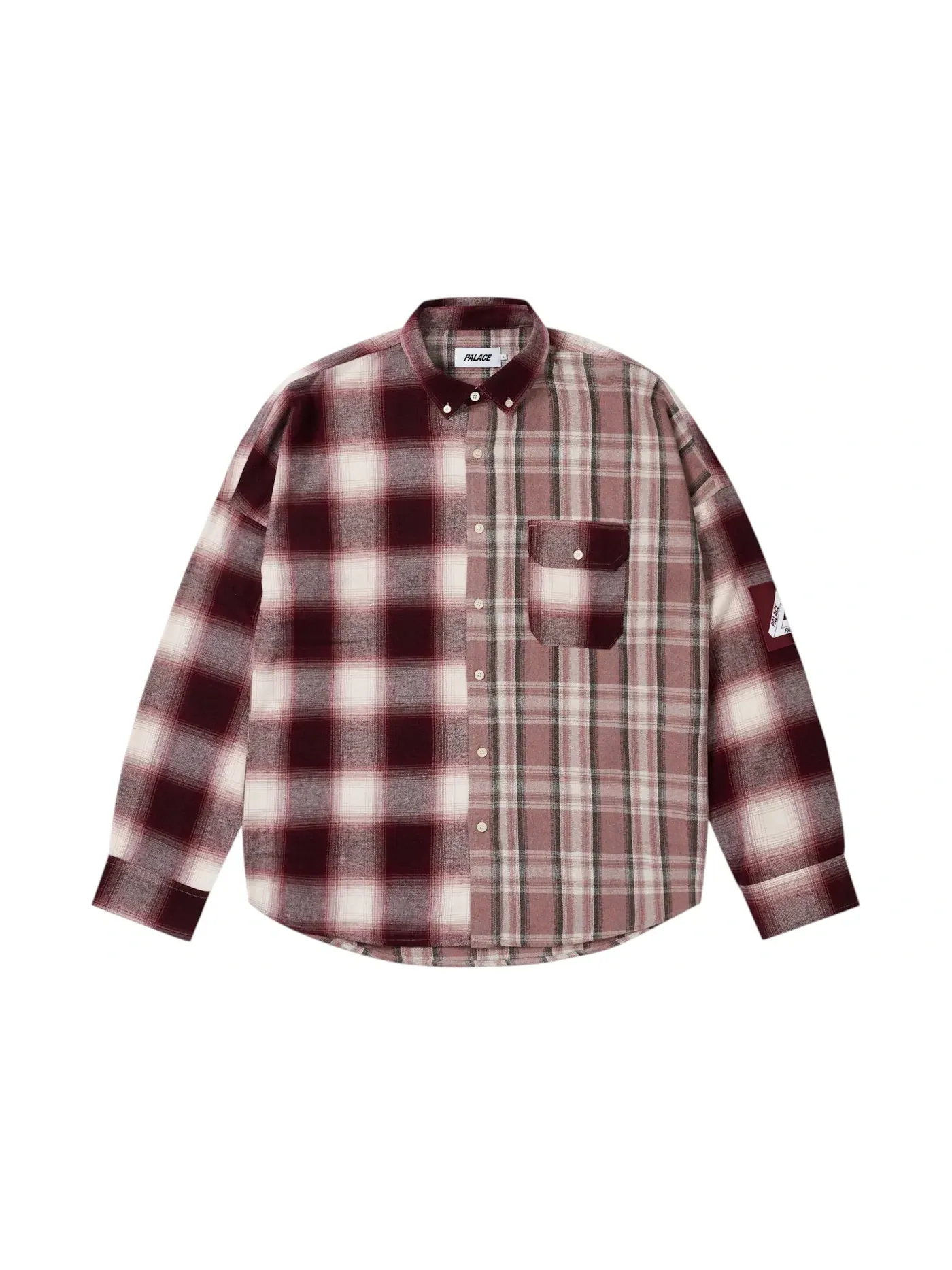 Мужская рубашка из фланели Palace Patchy Flannel Shirt — изображение 1 из 2, красный