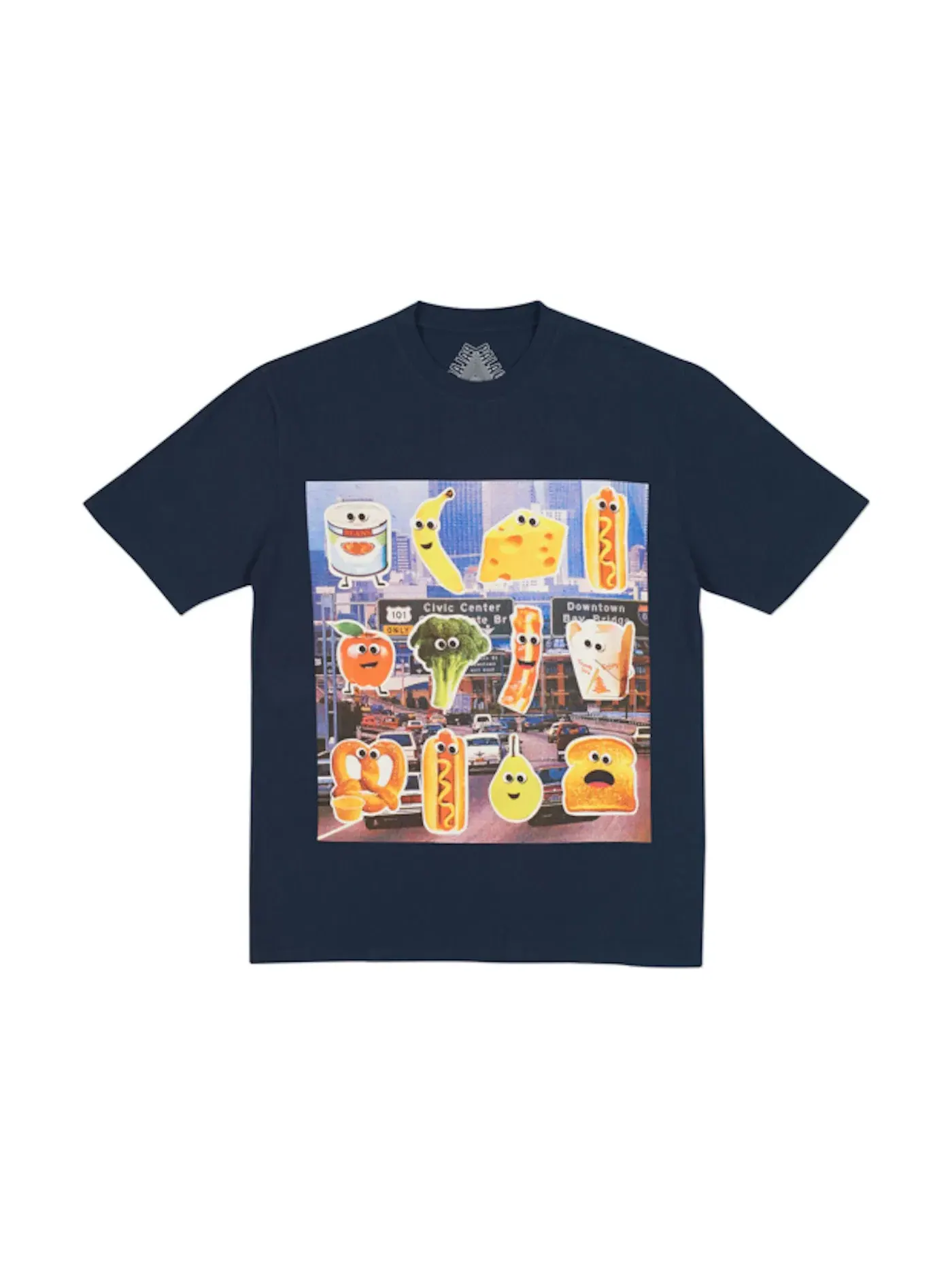 Мужская футболка с принтом Palace T-shirt — изображение 1 из 2, темно-синий