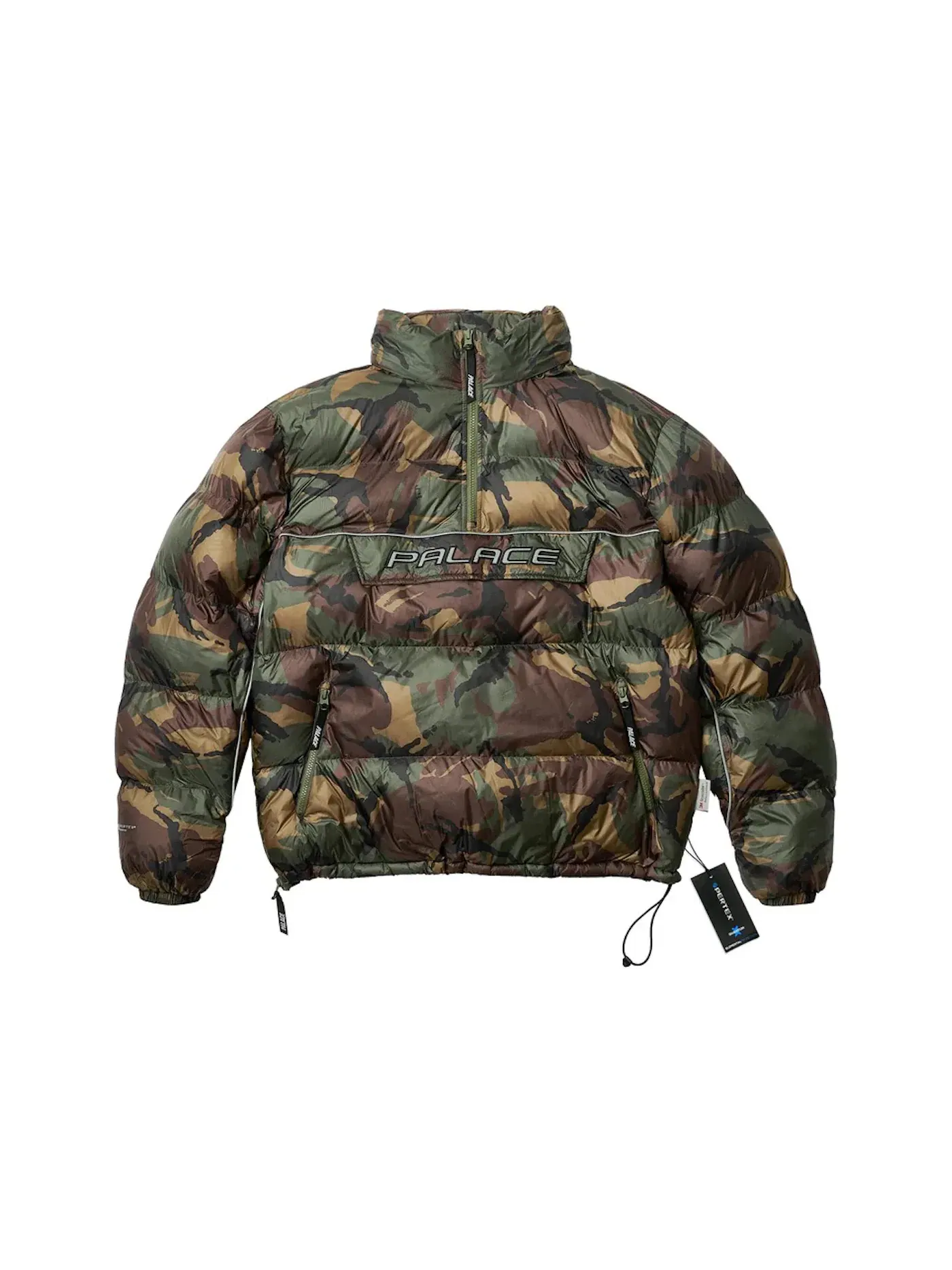Мужская куртка-пуховка с принтом Palace Pertex P90 Puffa Jacket — изображение 1 из 3, камуфляж