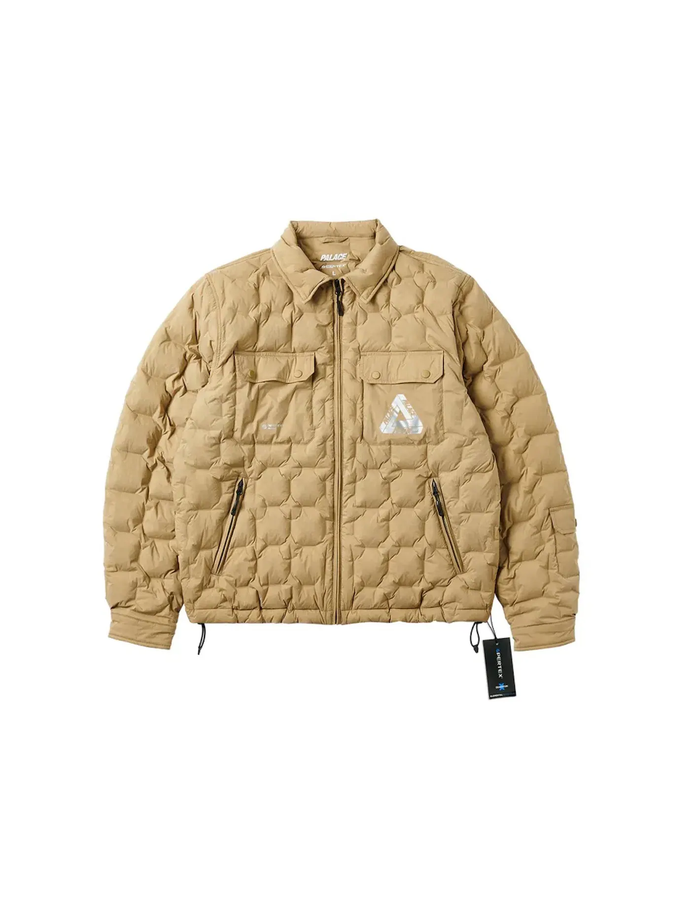 Мужская куртка с наполнителем из пуха Palace Pertex Work Down Jacket — изображение 1 из 2, бежевый