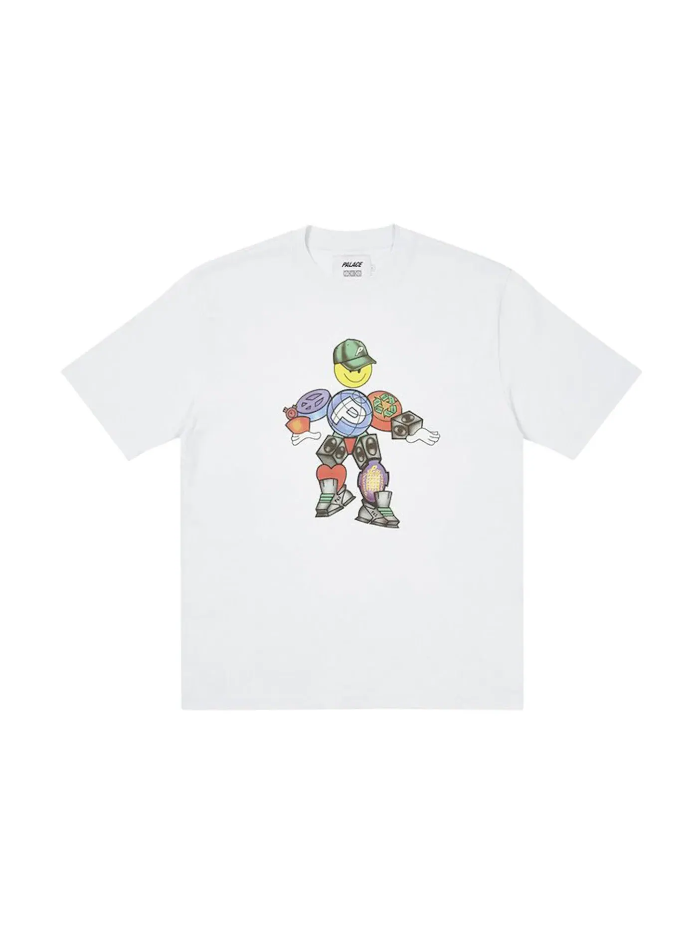 Мужская футболка с принтом Palace Pezman T-shirt — изображение 1 из 1, белый
