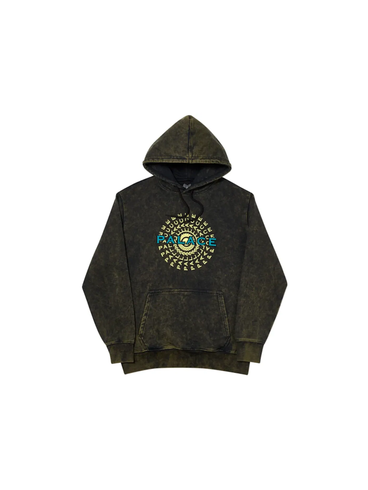 Мужская худи с кислотной стиркой Palace Hood — изображение 1 из 2, черный