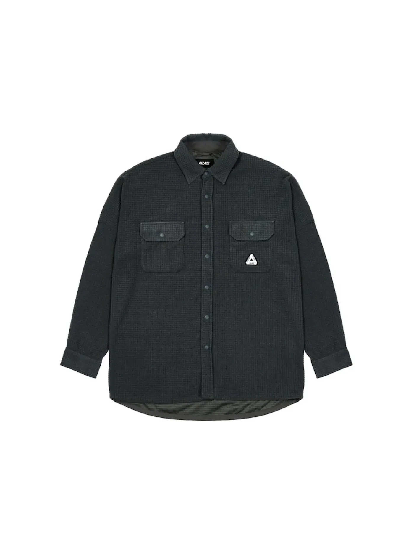 Мужская рубашка с принтом Palace Polar Grid Overshirt — изображение 1 из 2, черный