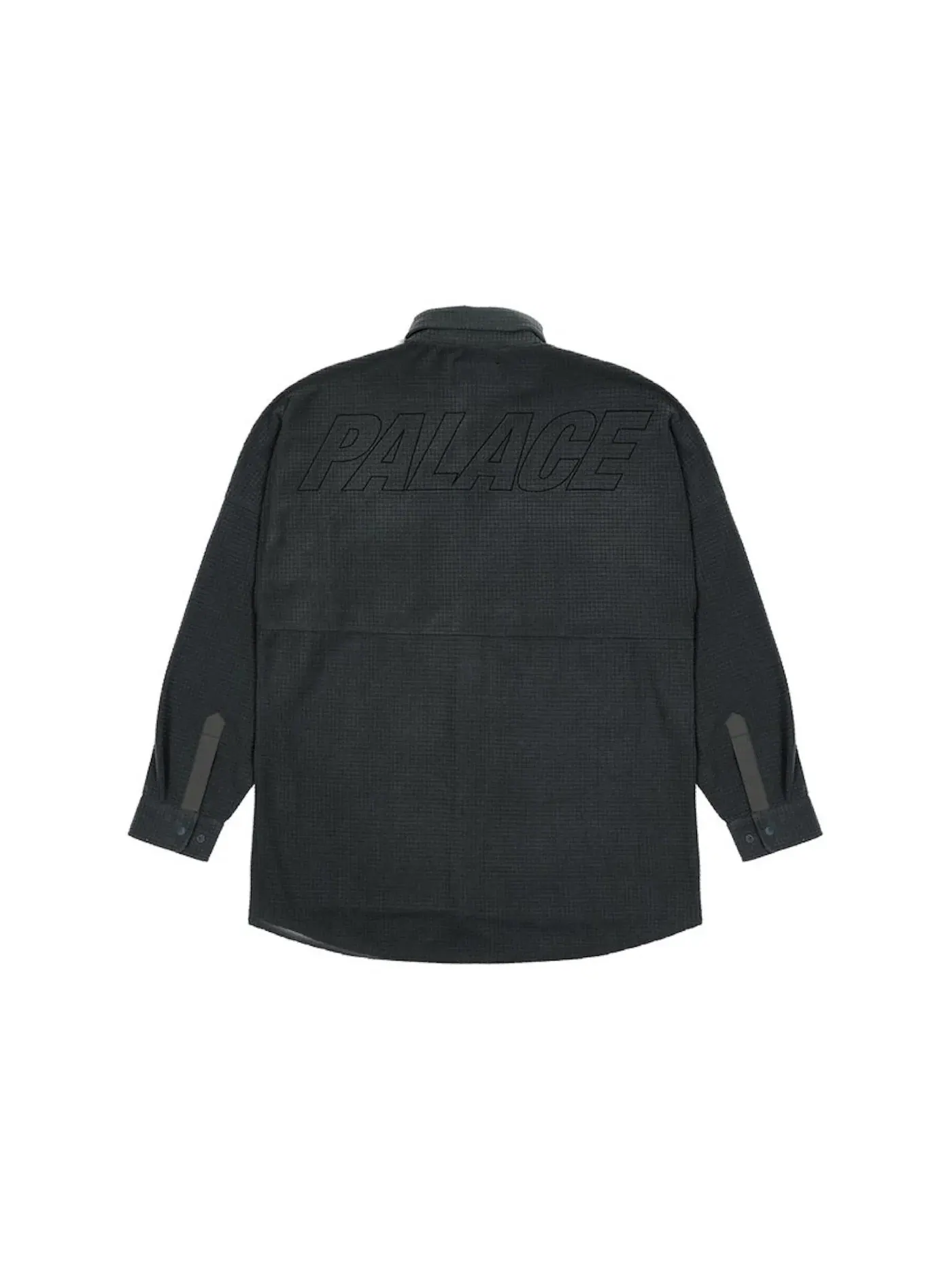 Мужская рубашка с принтом Palace Polar Grid Overshirt — изображение 2 из 2, черный