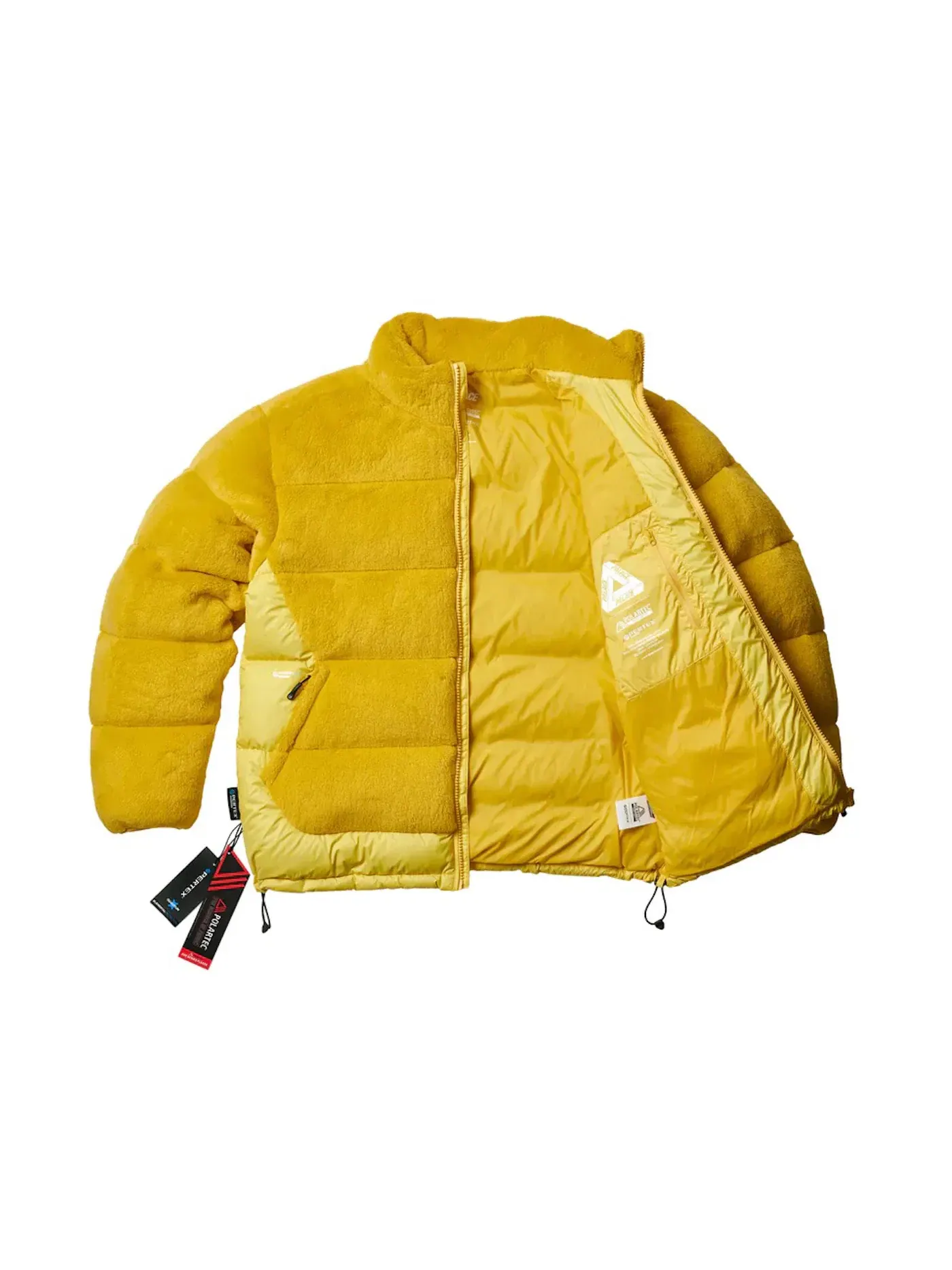 Мужская куртка с высоким воротником Palace Polartec High Loft Puffa — изображение 2 из 3, желтый