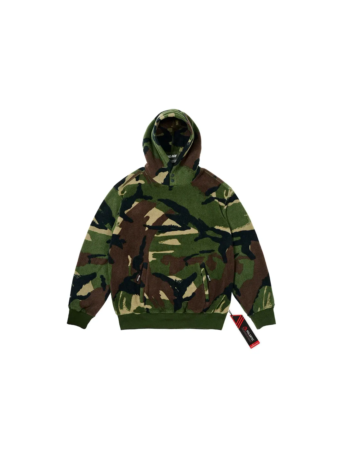 Мужская худи с принтом Palace Polartec Lazer Hood, Woodland Dpm — изображение 2 из 2