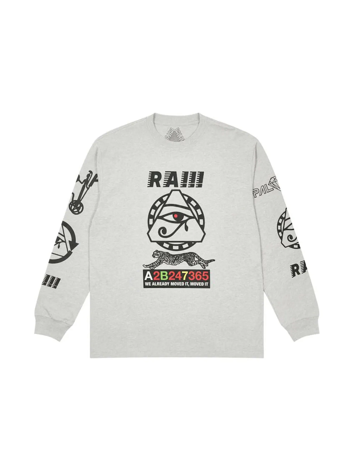 Мужская футболка с длинным рукавом Palace Longsleeve — изображение 1 из 2, серый