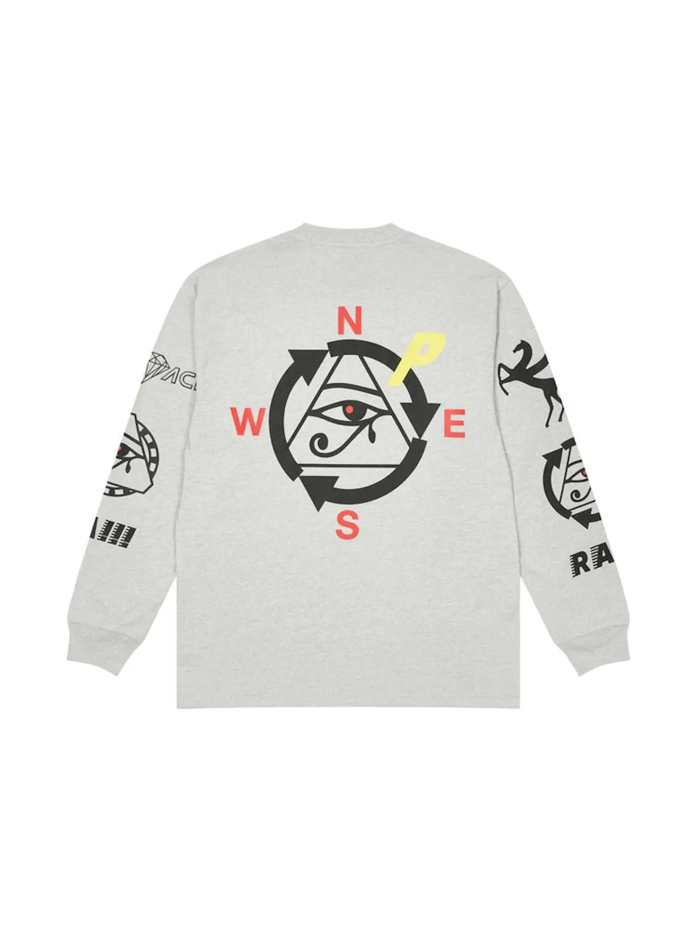 Мужская футболка с длинным рукавом Palace Longsleeve — изображение 2 из 2, серый