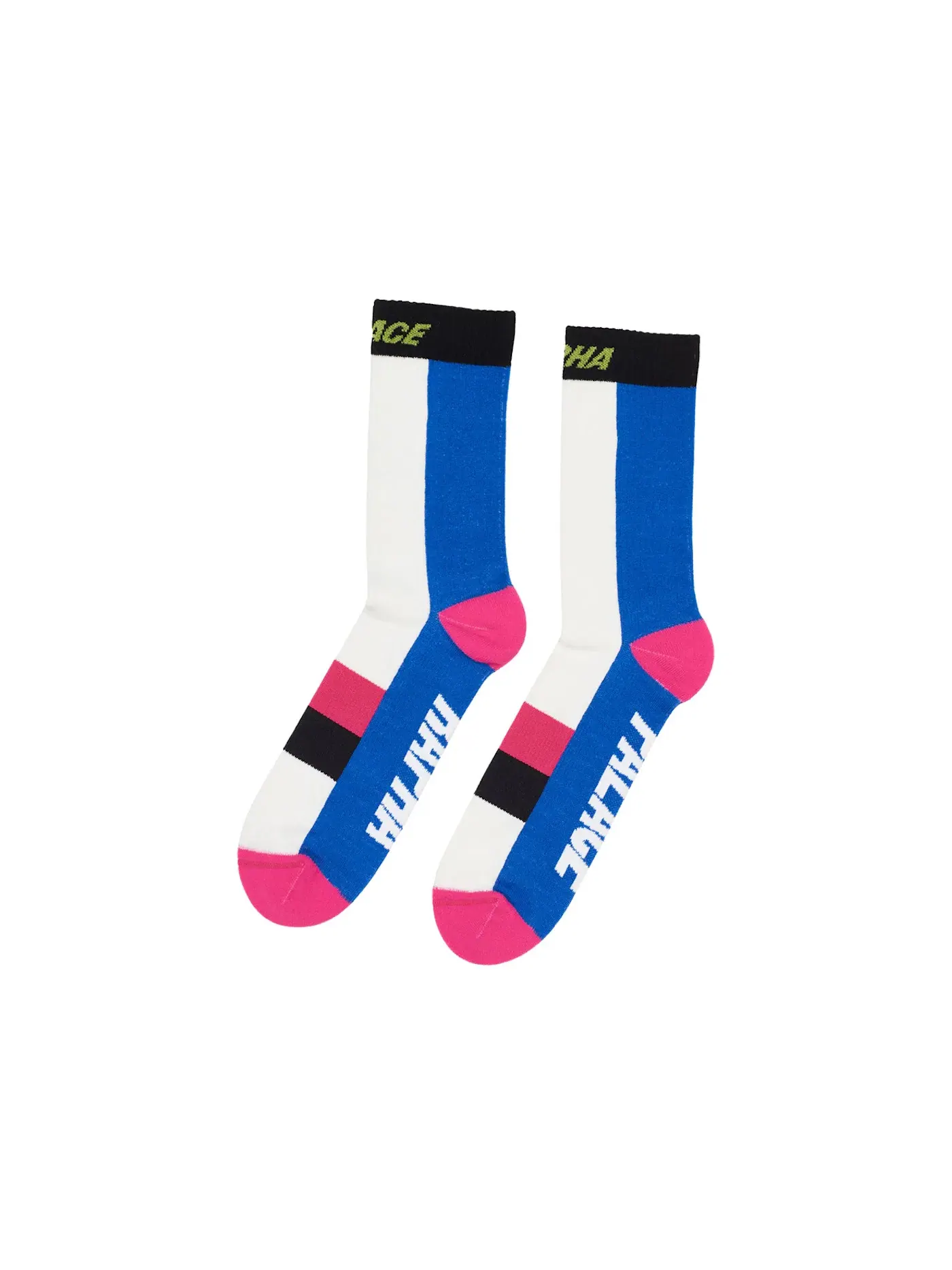 Унисекс носки Palace Rapha Merino Socks — изображение 1 из 2, белый/синий/розовый