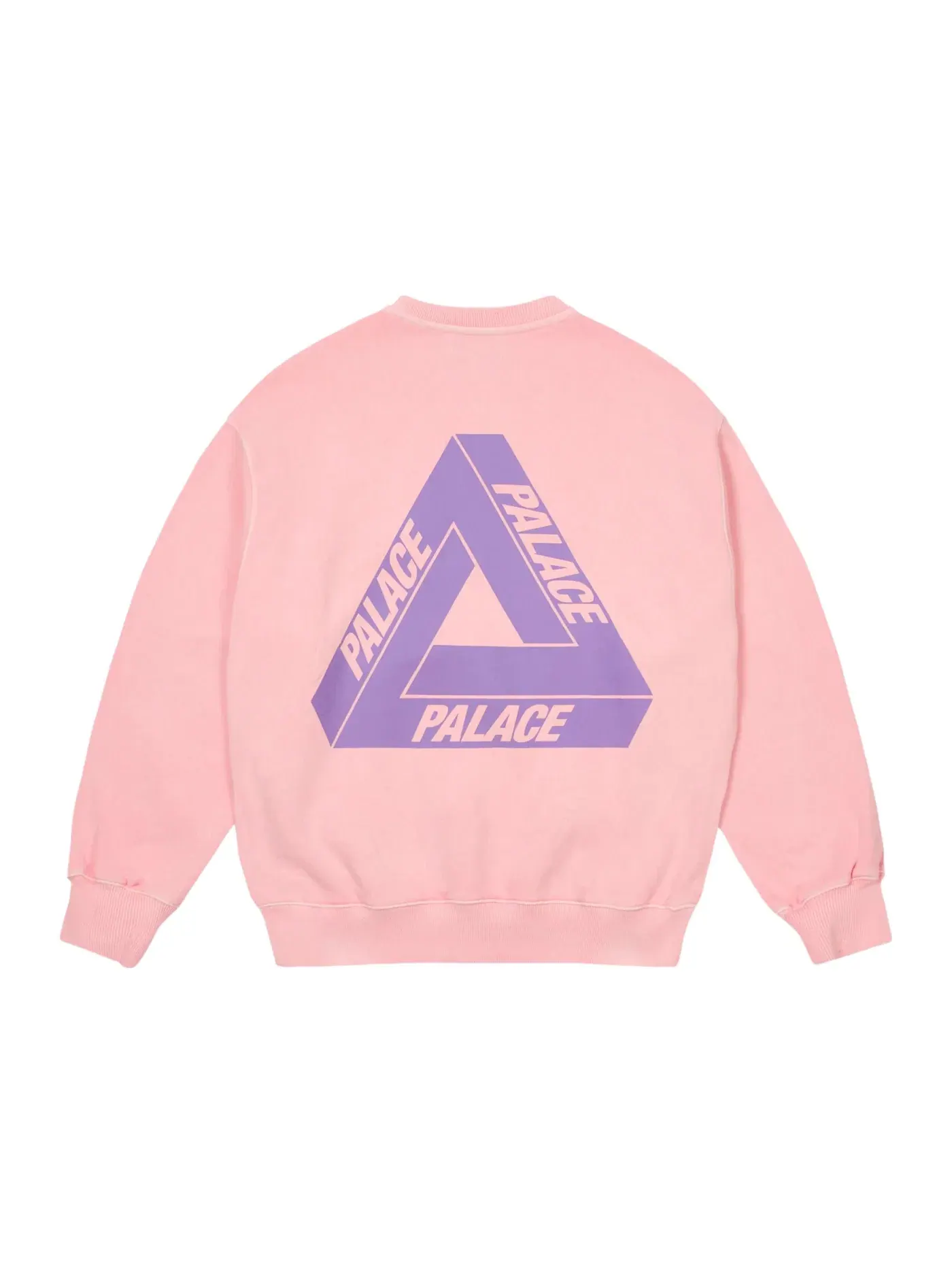 Мужской свитшот с принтом Palace Reacto Tri-Ferg Crew — изображение 2 из 2, розовый