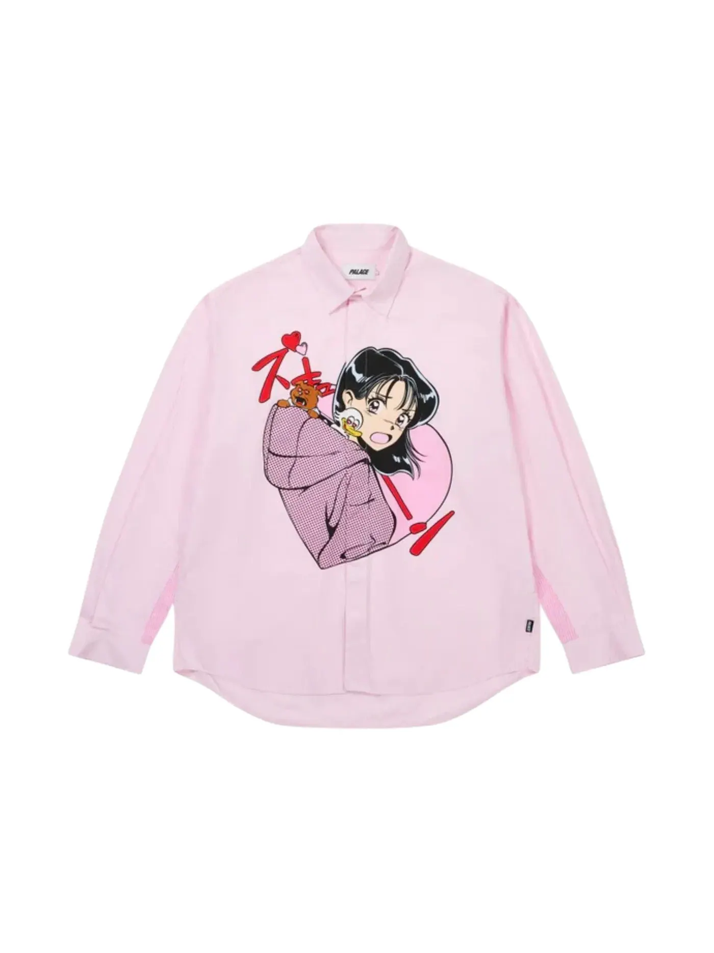 Мужская рубашка с принтом Palace Shirt — изображение 1 из 2, розовый