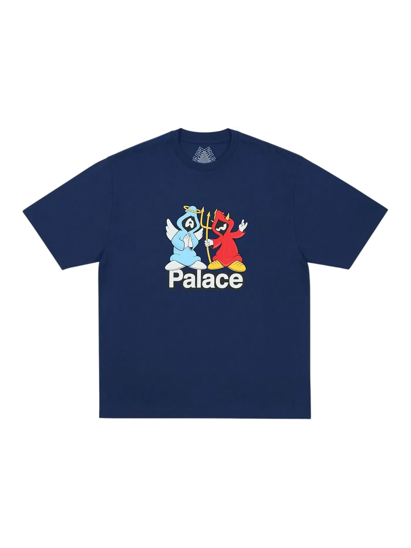 Мужская футболка с принтом Palace Right And Wrong T-Shirt — изображение 1 из 1, темно-синий