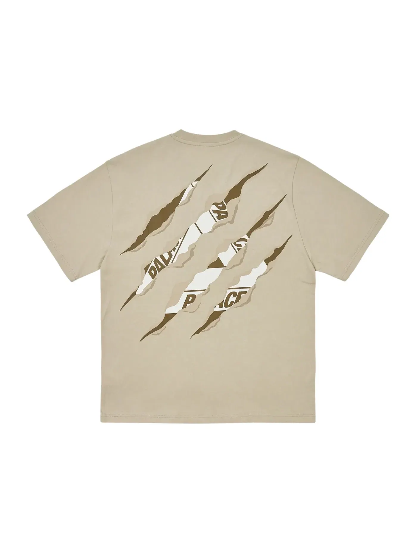 Мужская футболка с рваным принтом Palace T-Shirt — изображение 1 из 2, серый
