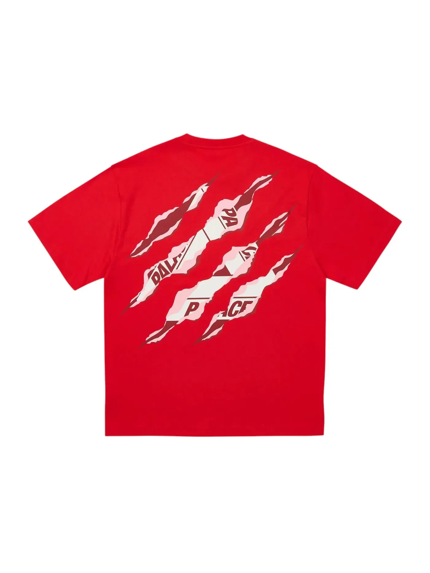 Мужская футболка с разрывами Palace T-Shirt — изображение 1 из 2, красный