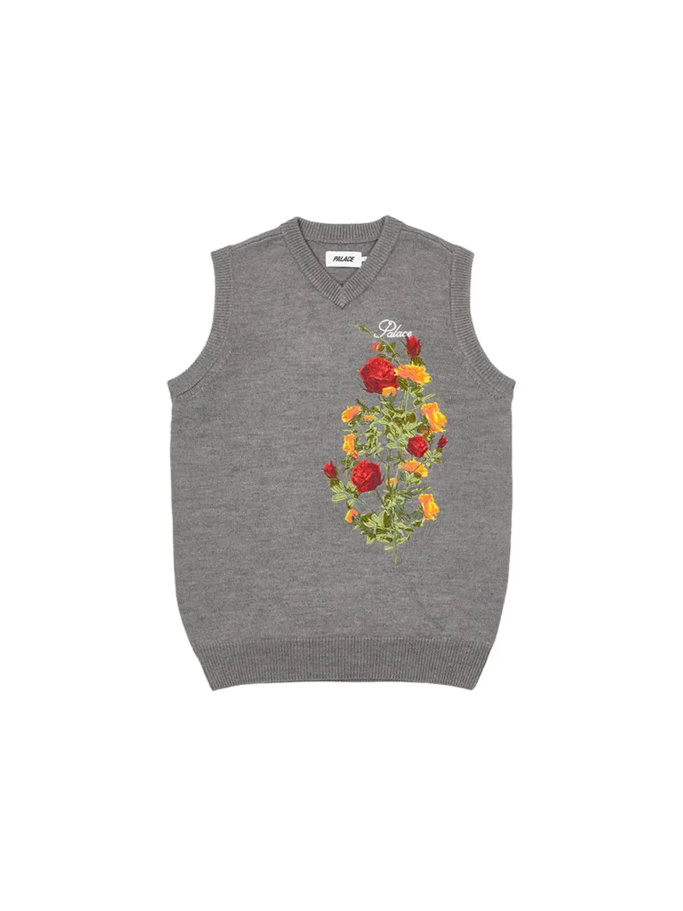 Мужской вязаный жилет Palace Rose Knit Vest — изображение 1 из 1, серый