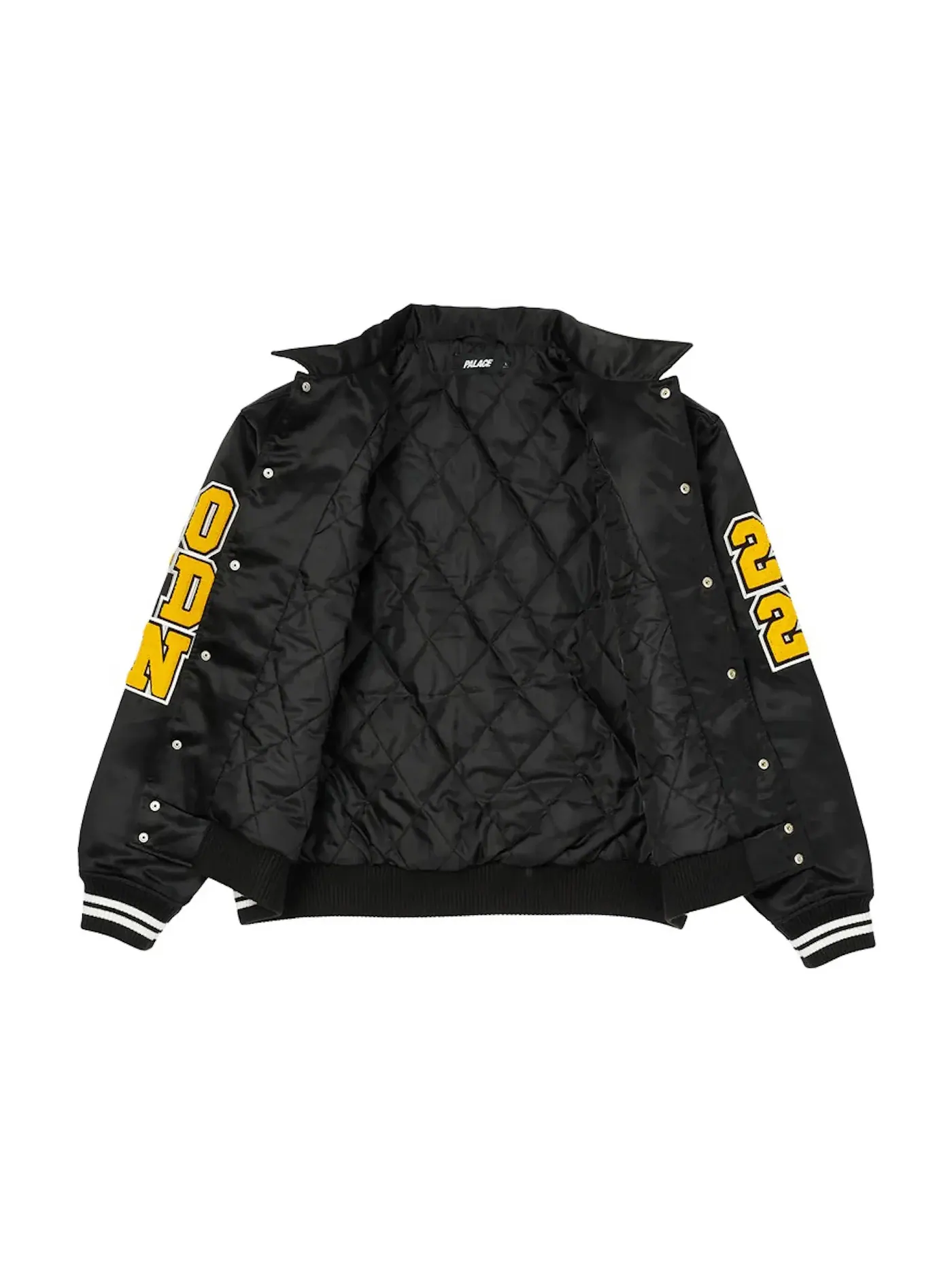 Мужская куртка-бомбер Palace Satin Varsity Jacket — изображение 2 из 3, черный