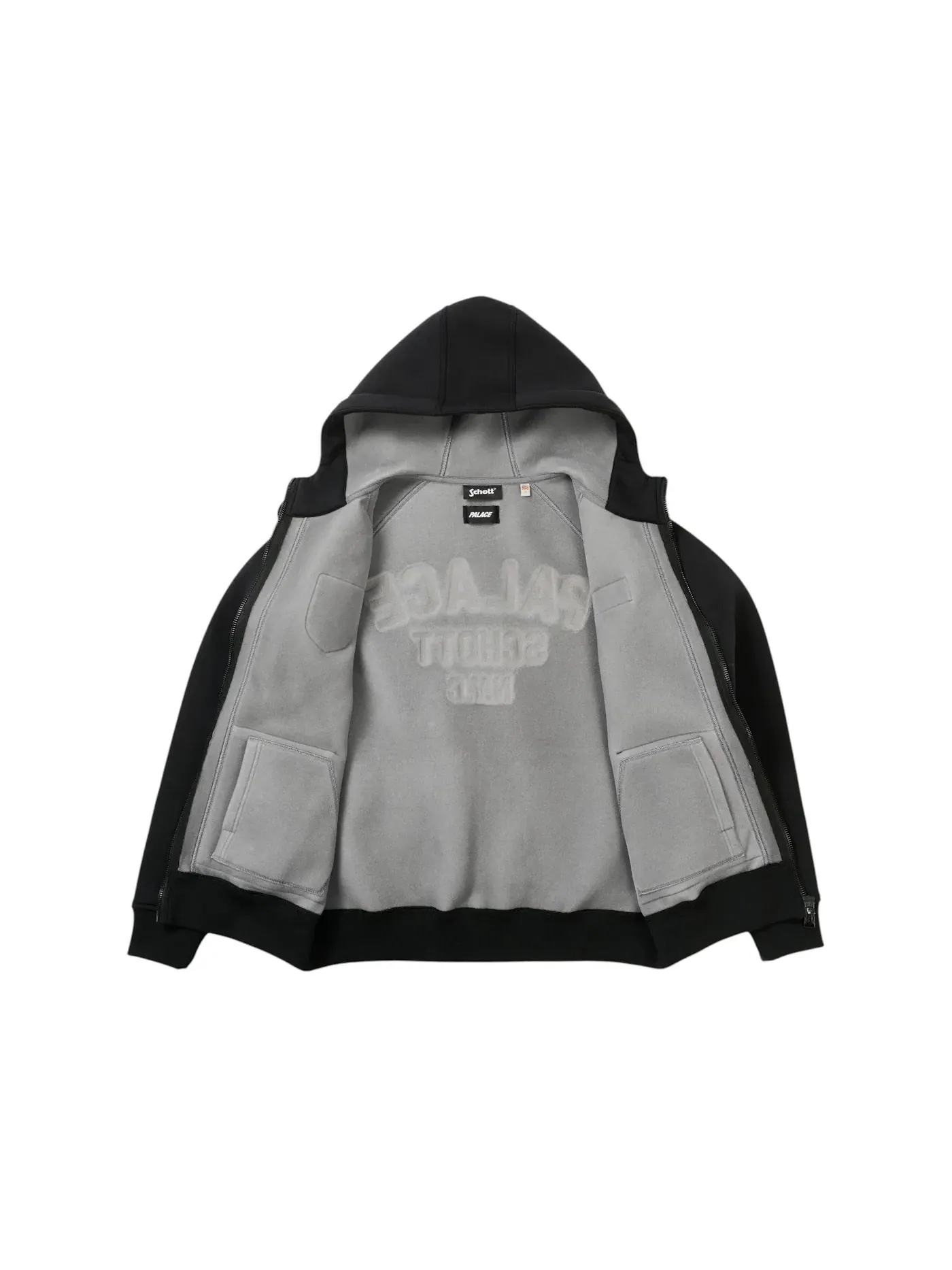 Мужская худи Schott Bonded Fleece Palace — изображение 2 из 2, черный
