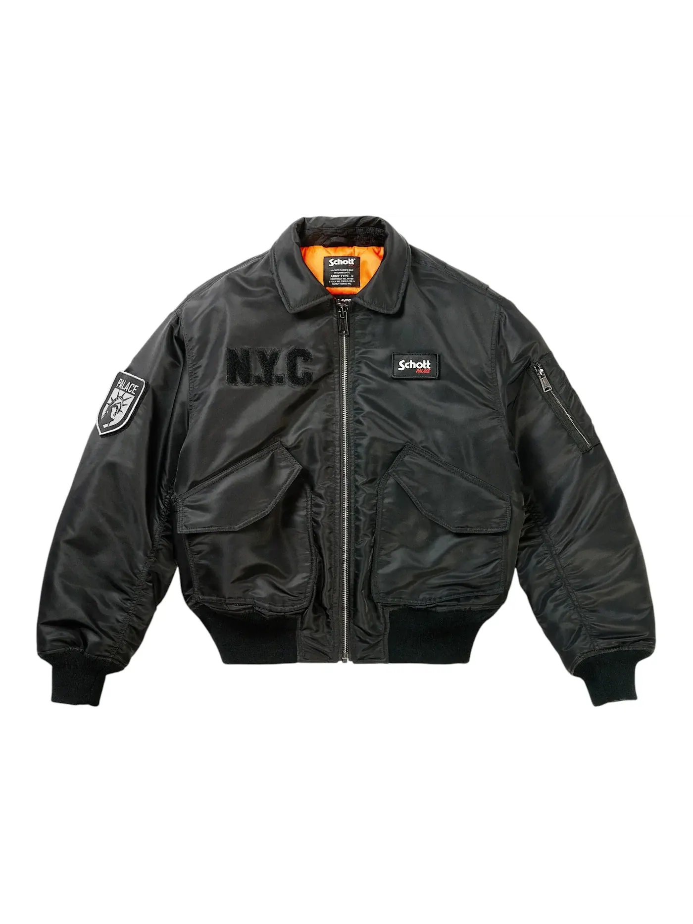 Мужская куртка-бомбер без рукавов Palace Schott CWU 90S Fit Bomber Jacket — изображение 1 из 2