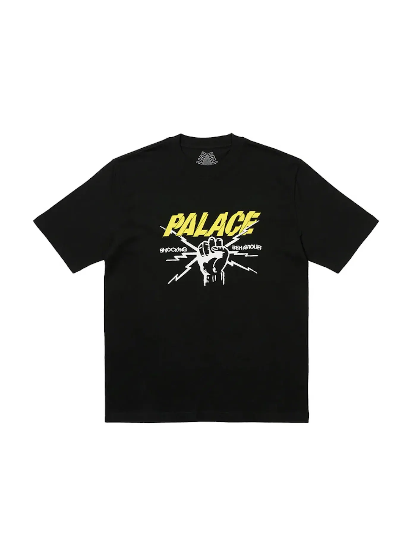 Мужская футболка с принтом Palace Shocking Behaviour T-Shirt — изображение 1 из 1, черный