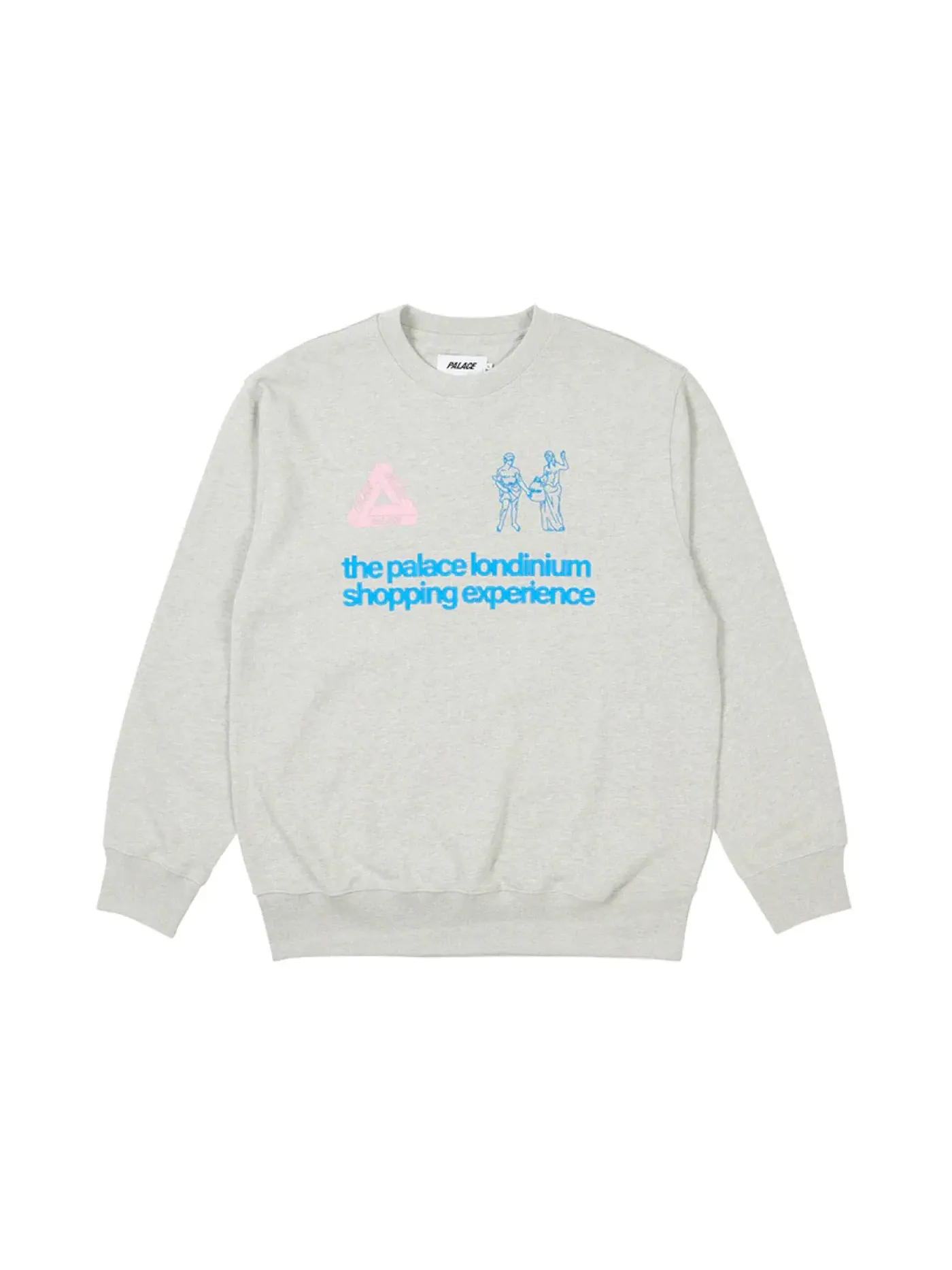 Мужской свитшот серый Palace Crew — изображение 1 из 2